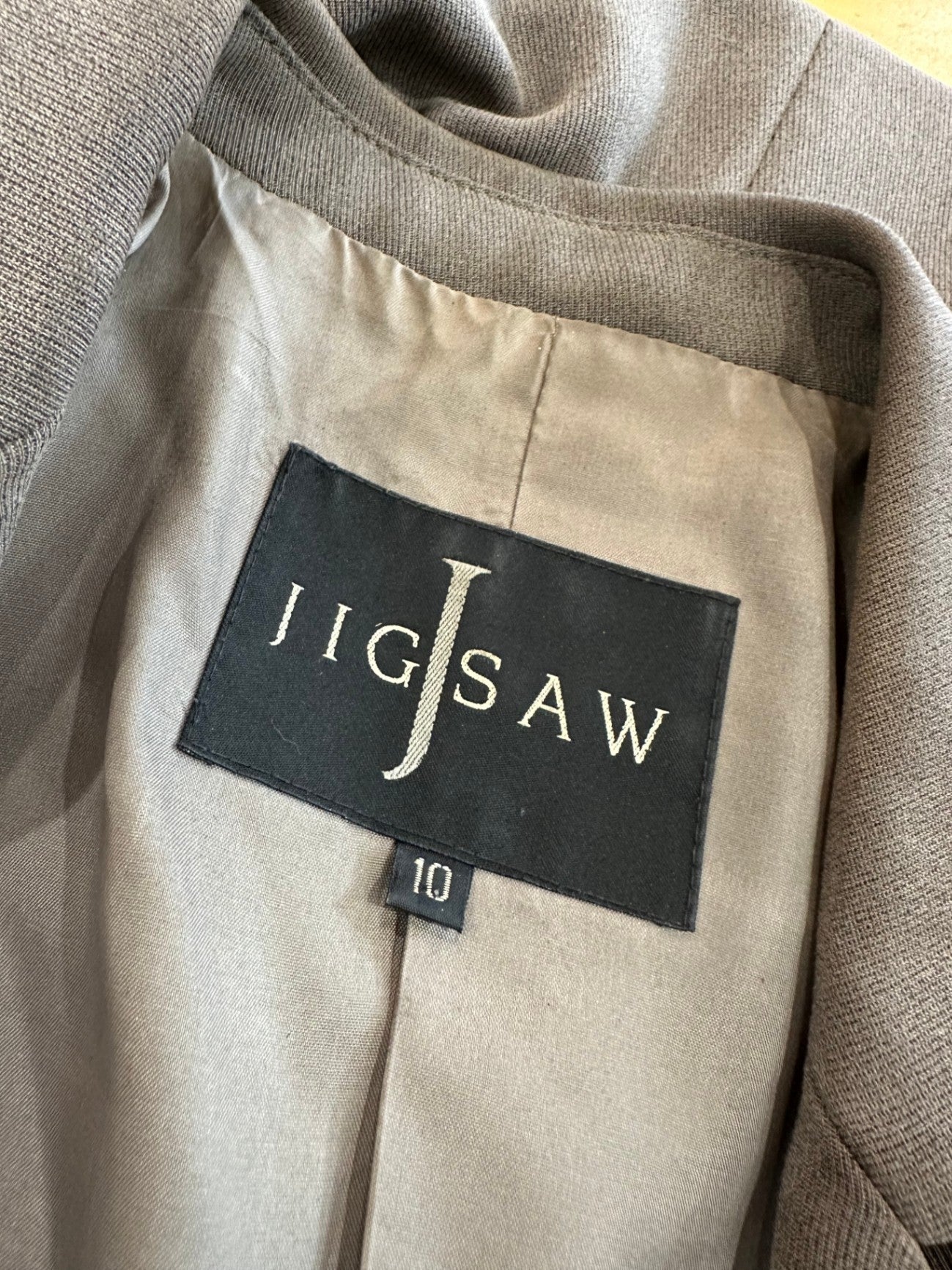 Jigsaw Blazer Small / Medium Taupe