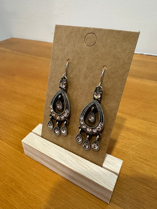 Earrings Silver and clear