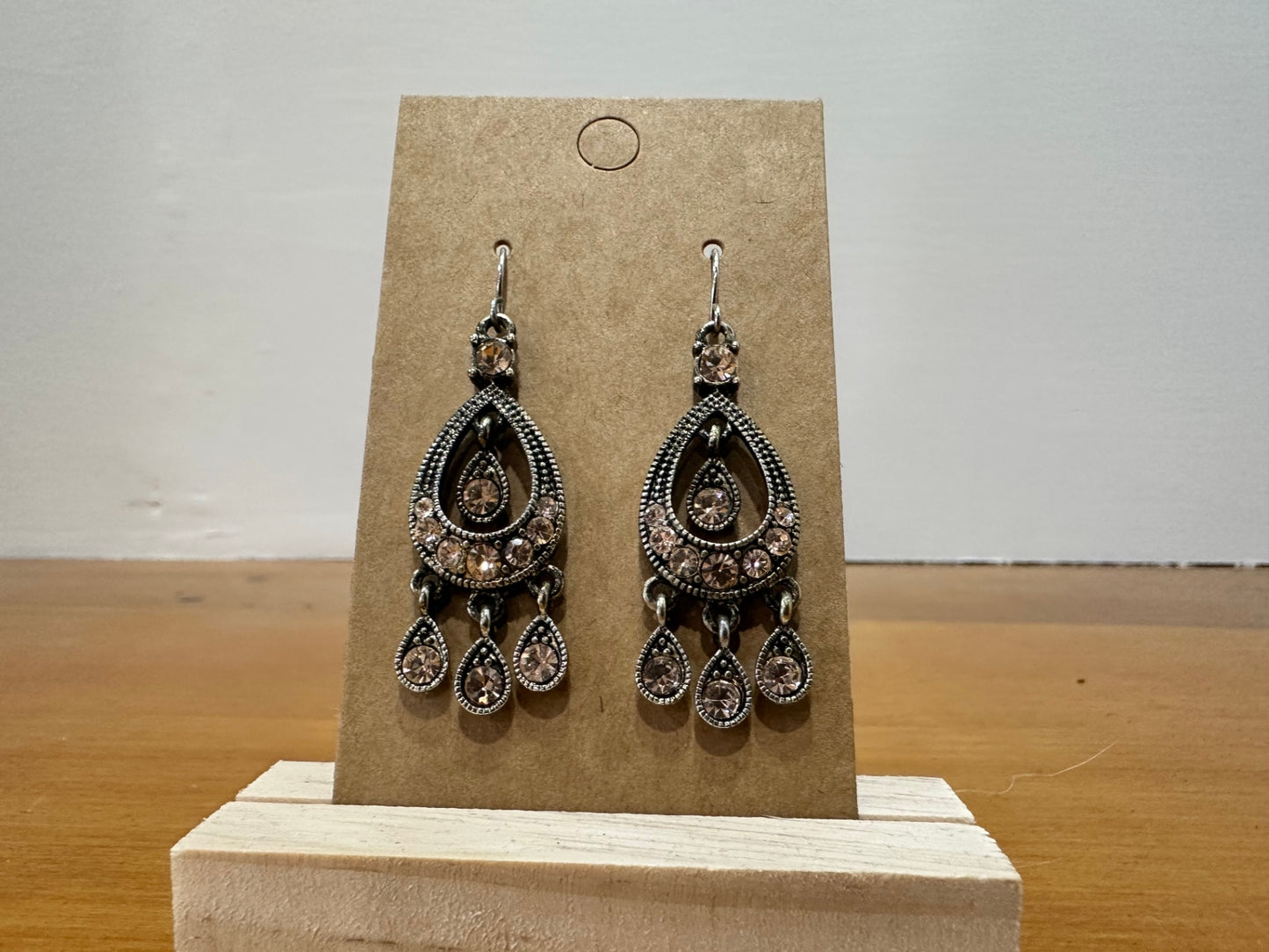 Earrings Silver and clear