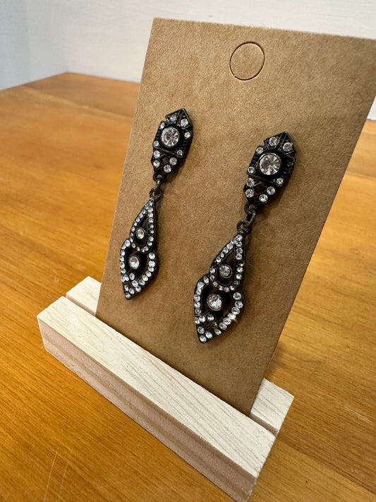 Earrings Black and Silver