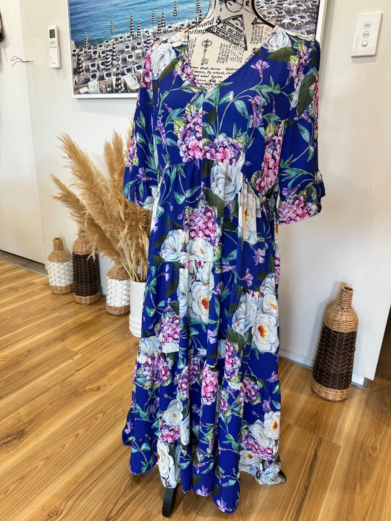 Annah Stretton Maxi Dress Medium Blue