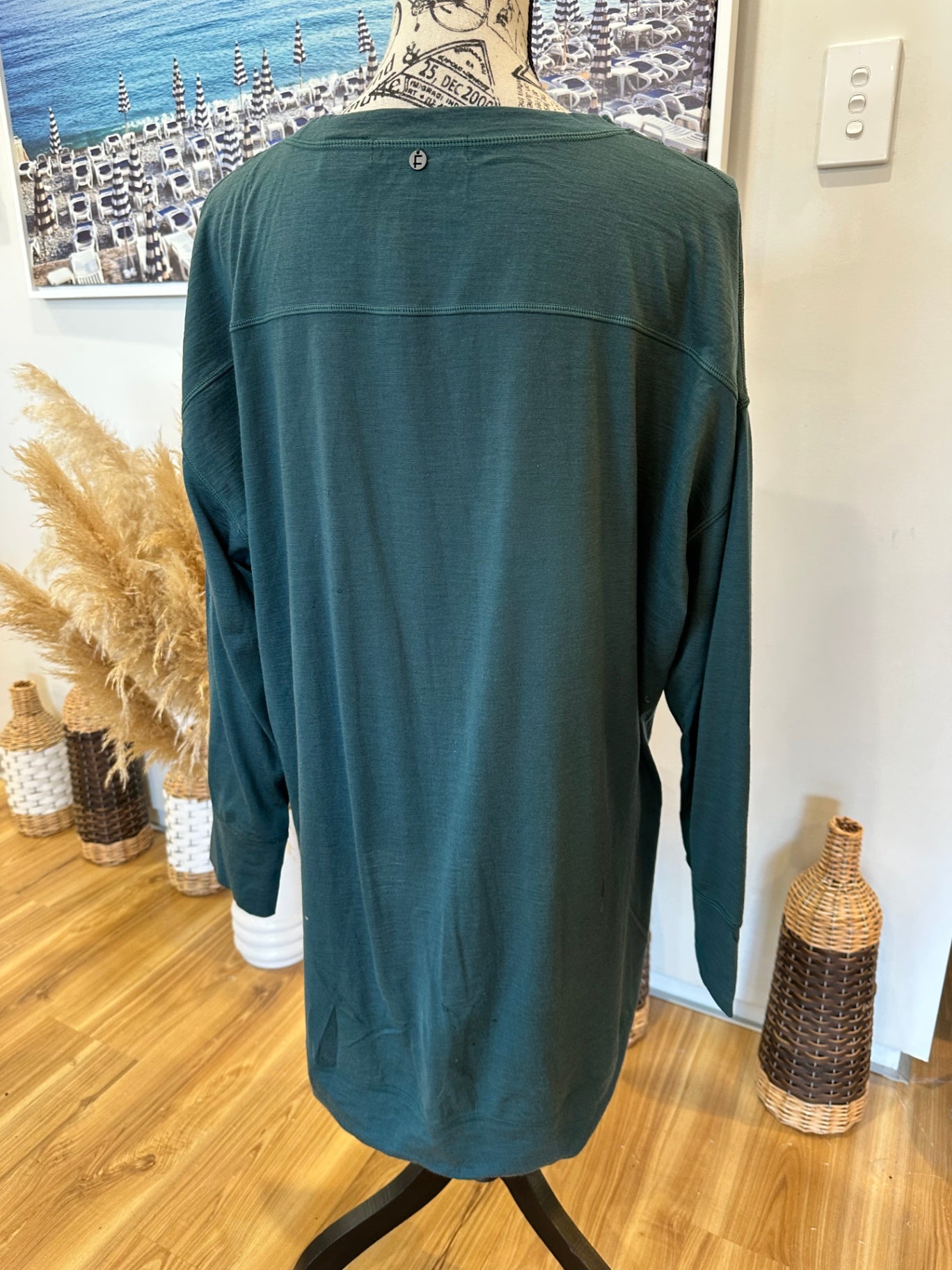 Foil Merino Top Extra Large Teal