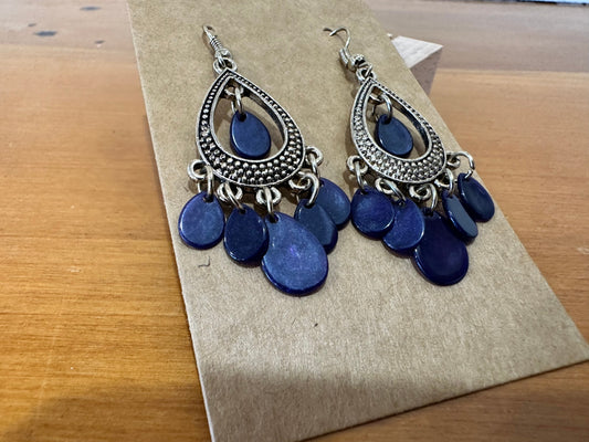 Earrings Dark Blue