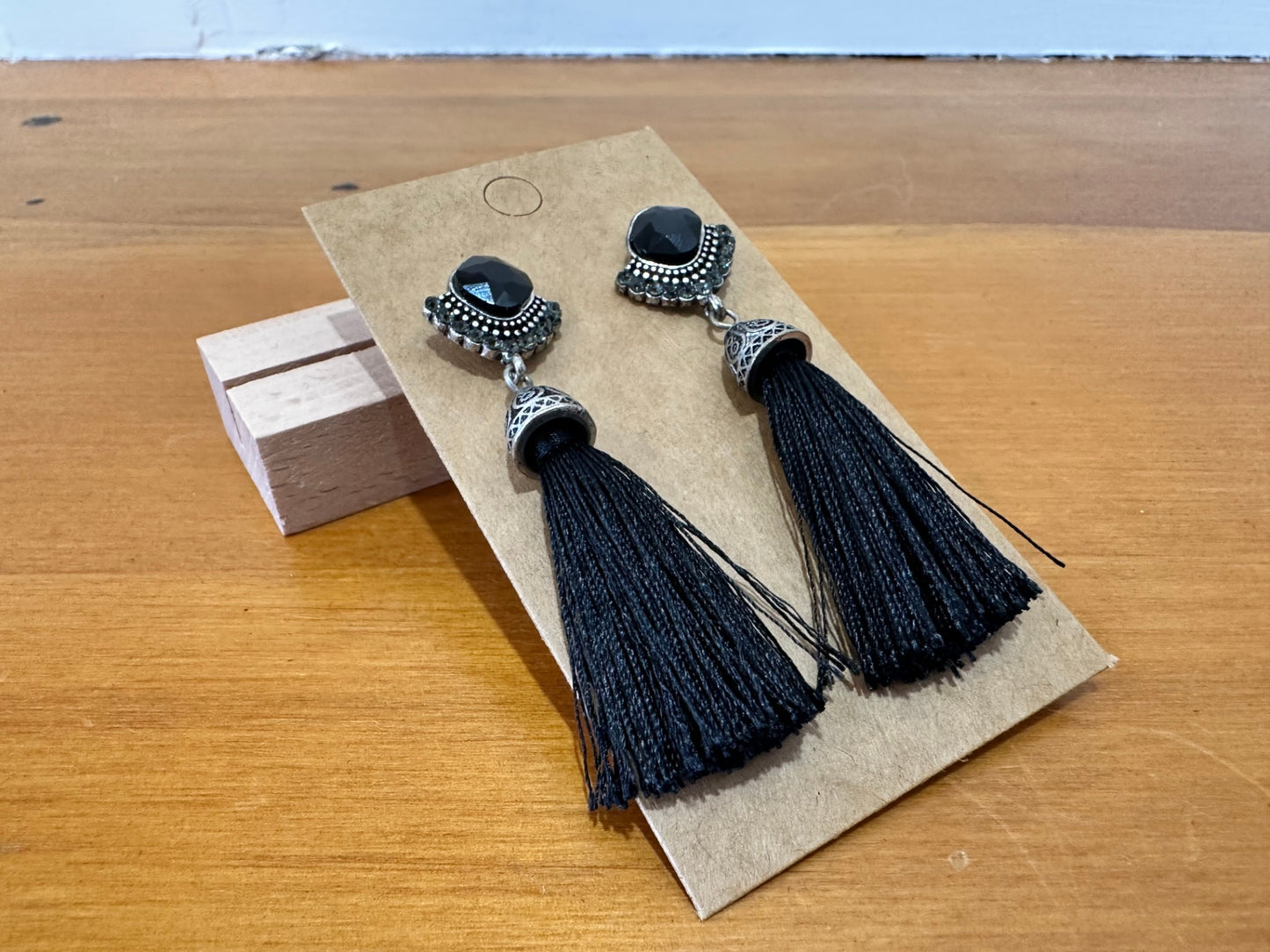 Earrings Black, Silver