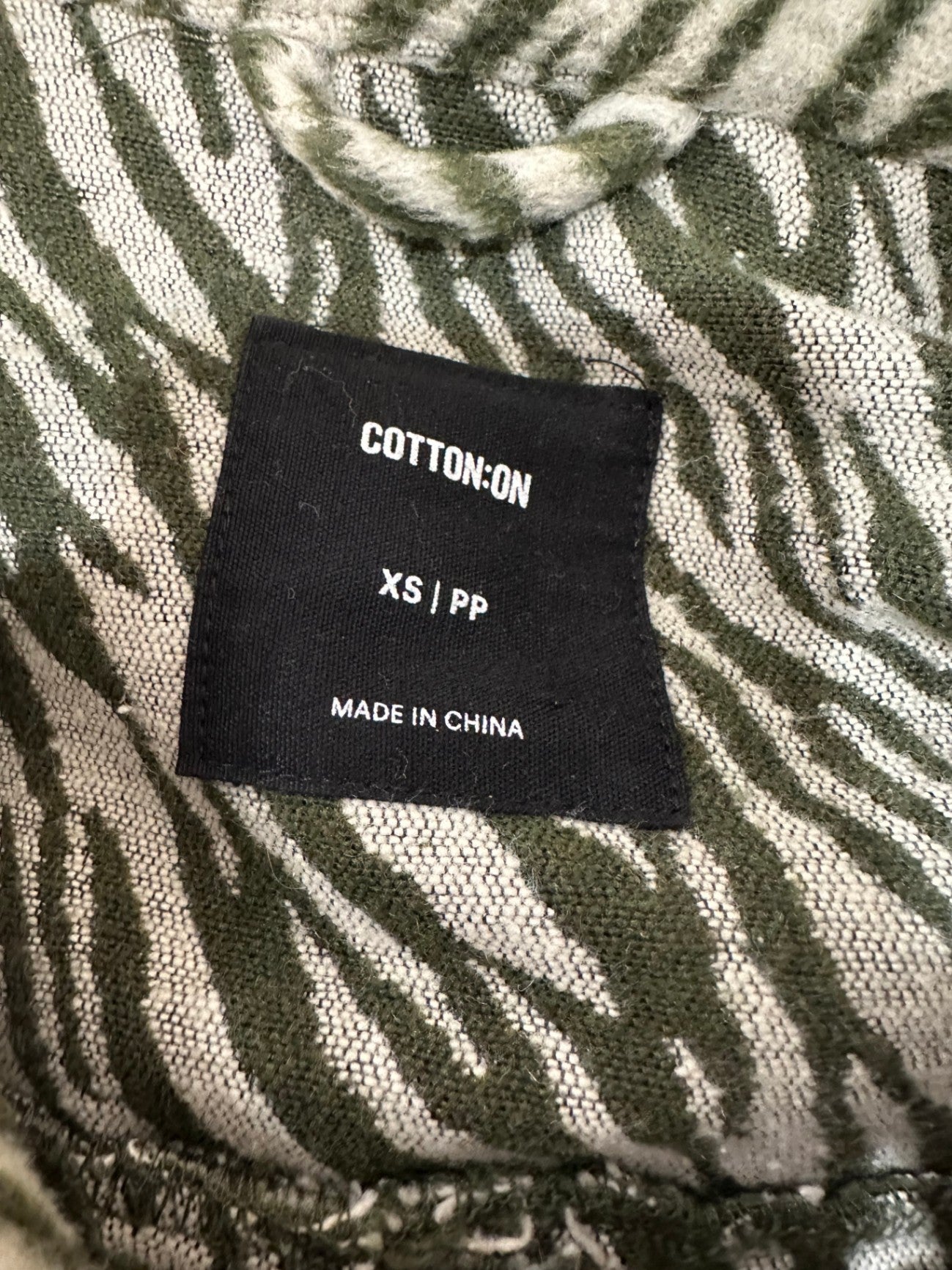 Cotton On Coat Extra Small Beige and Green