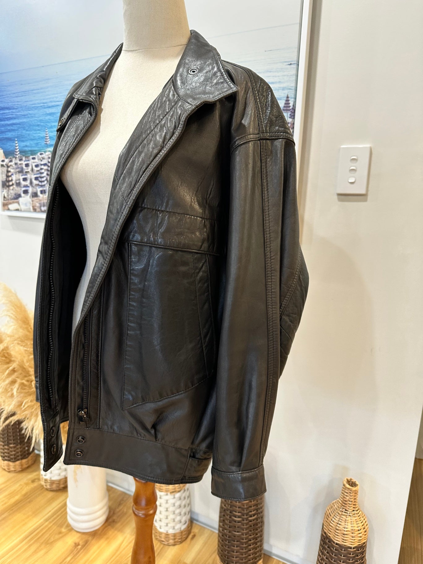 Vintage 80's Jacket -Small / Medium Black