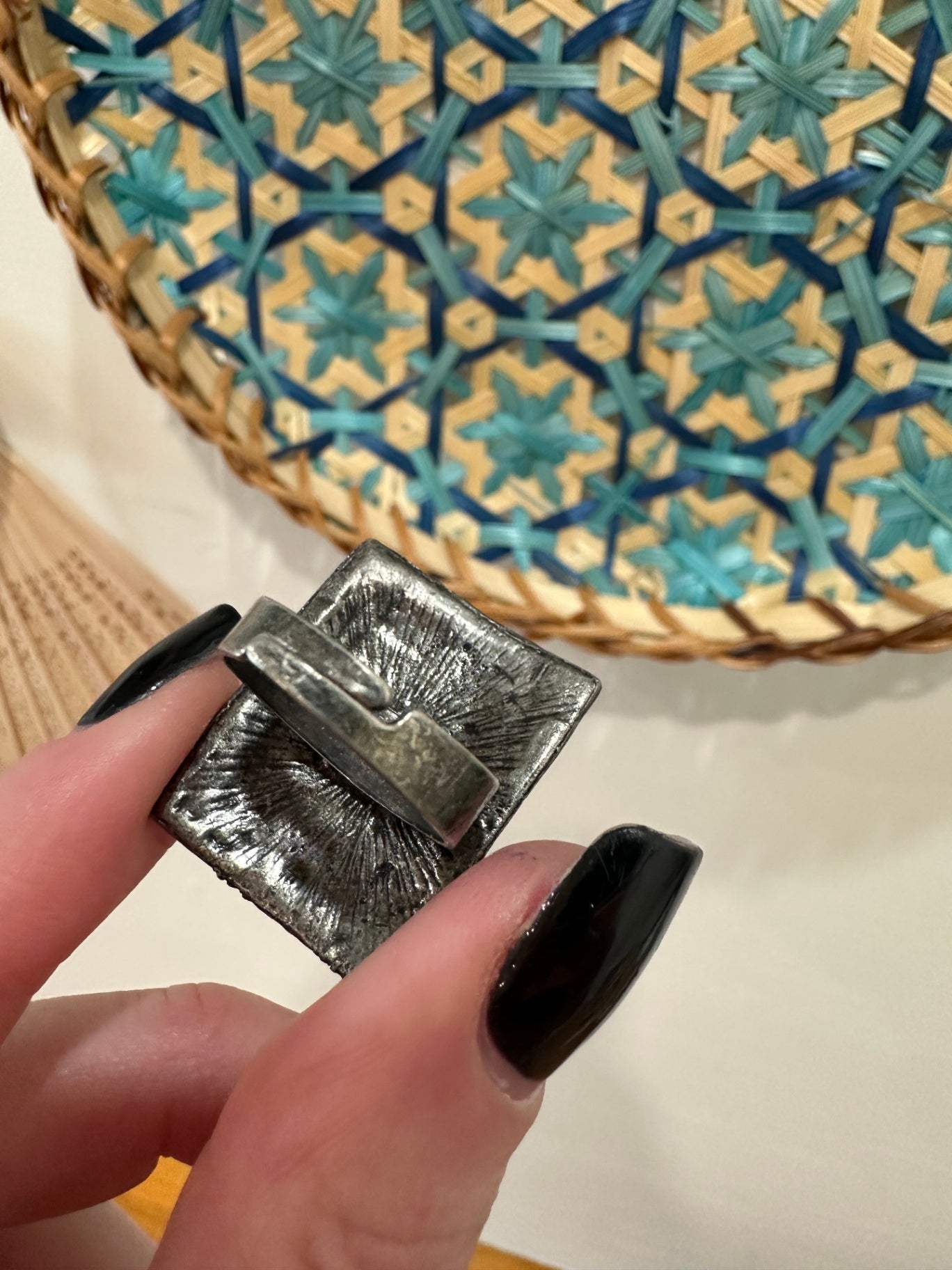 Cocktail Ring - Turquoise and Silver-tone
