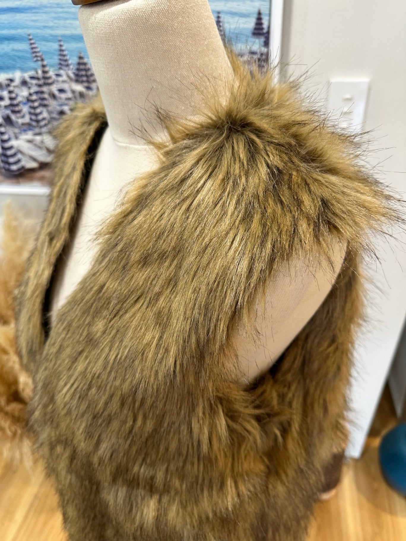 Dotti - Faux Fur - Vest 12 Brown