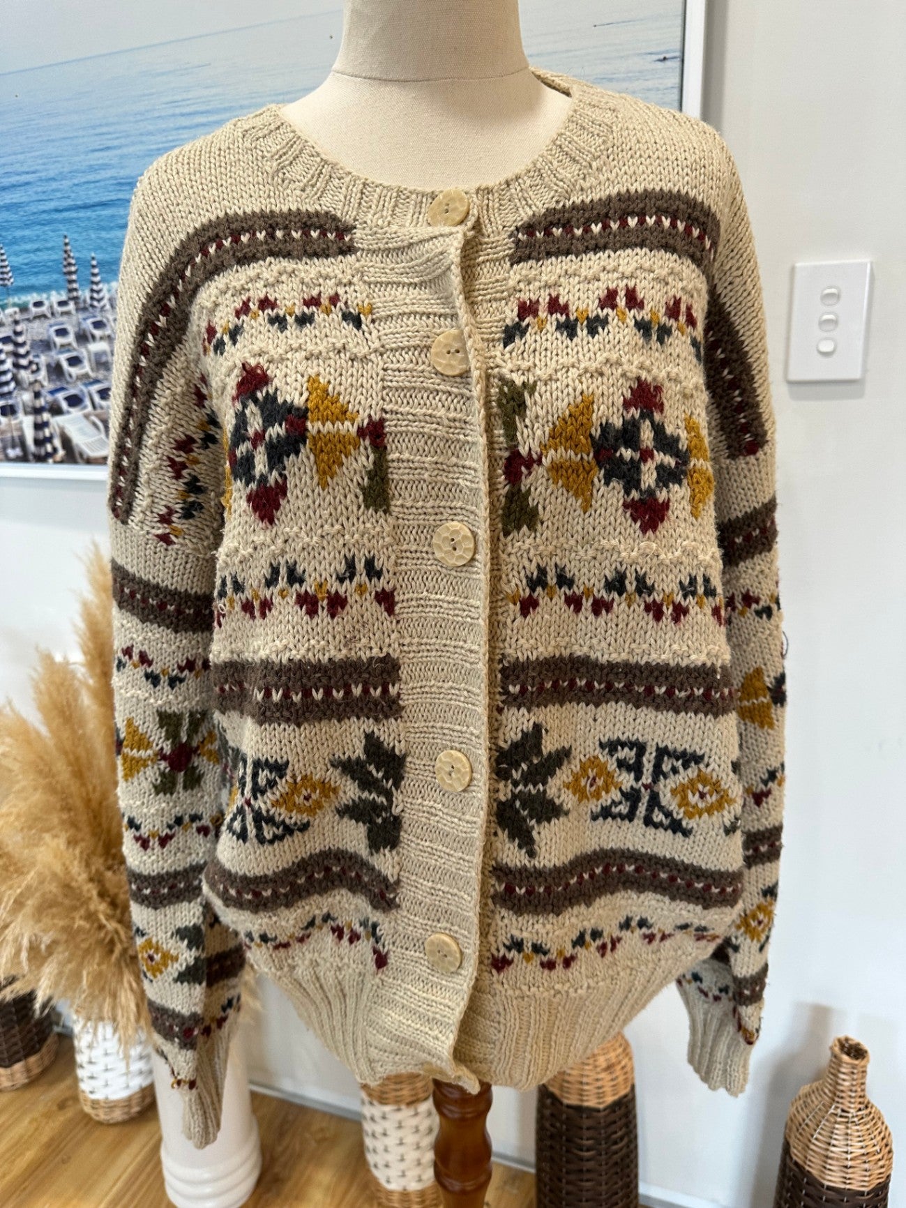 Vintage Cardigan from the 90's - 30% wool