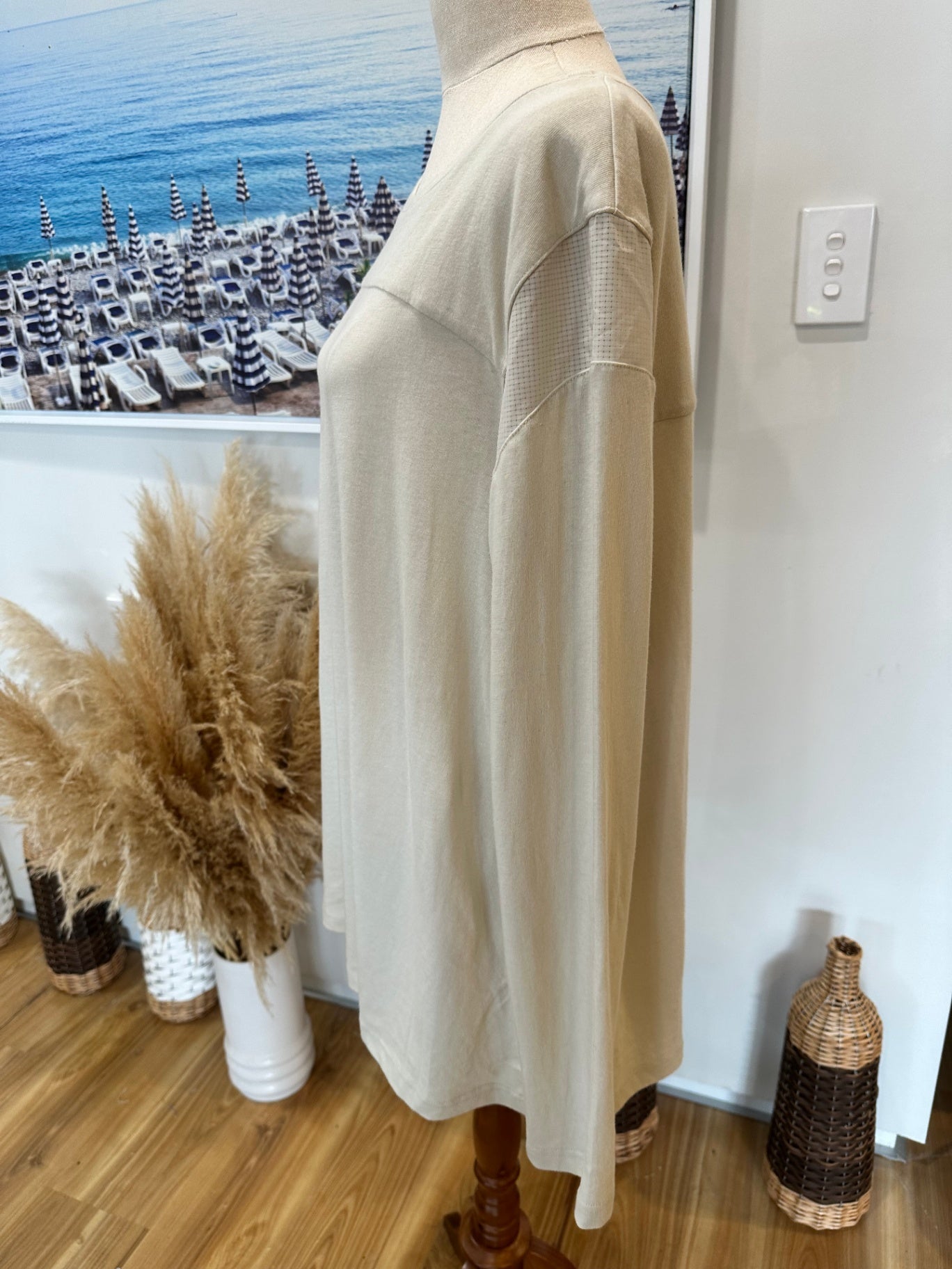 Alchemy Top Extra Large Beige - 20% wool