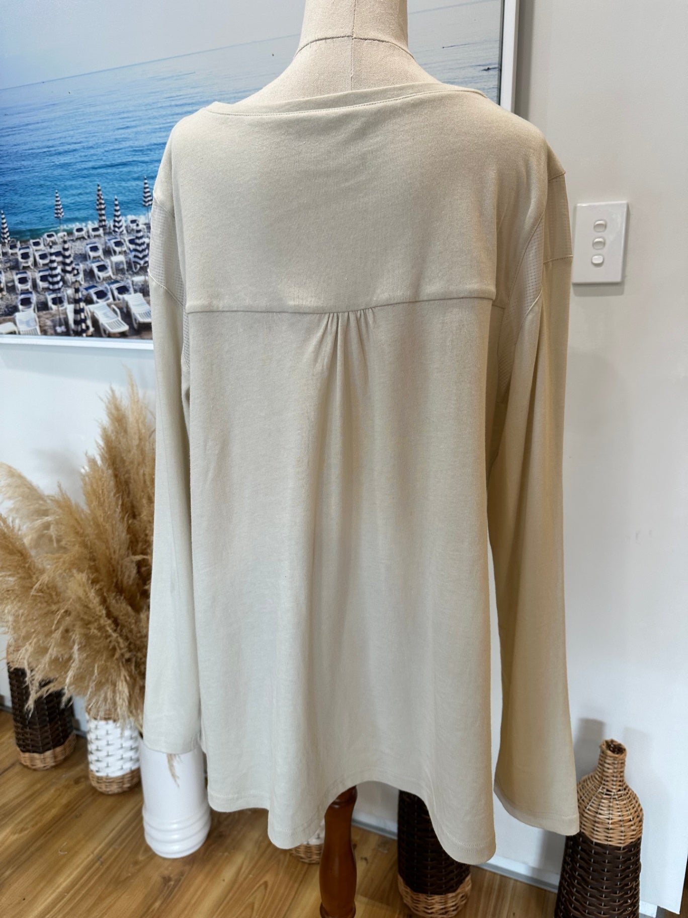 Alchemy Top Extra Large Beige - 20% wool
