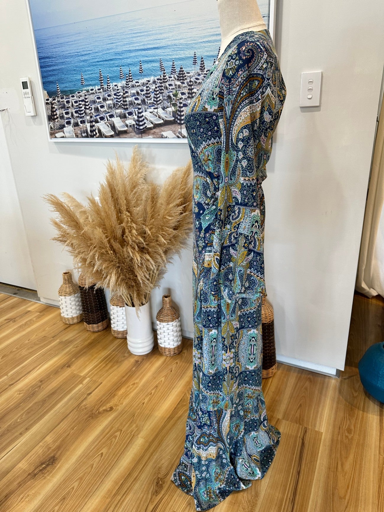 Boho Maxi Dress - Wraparound - Small
