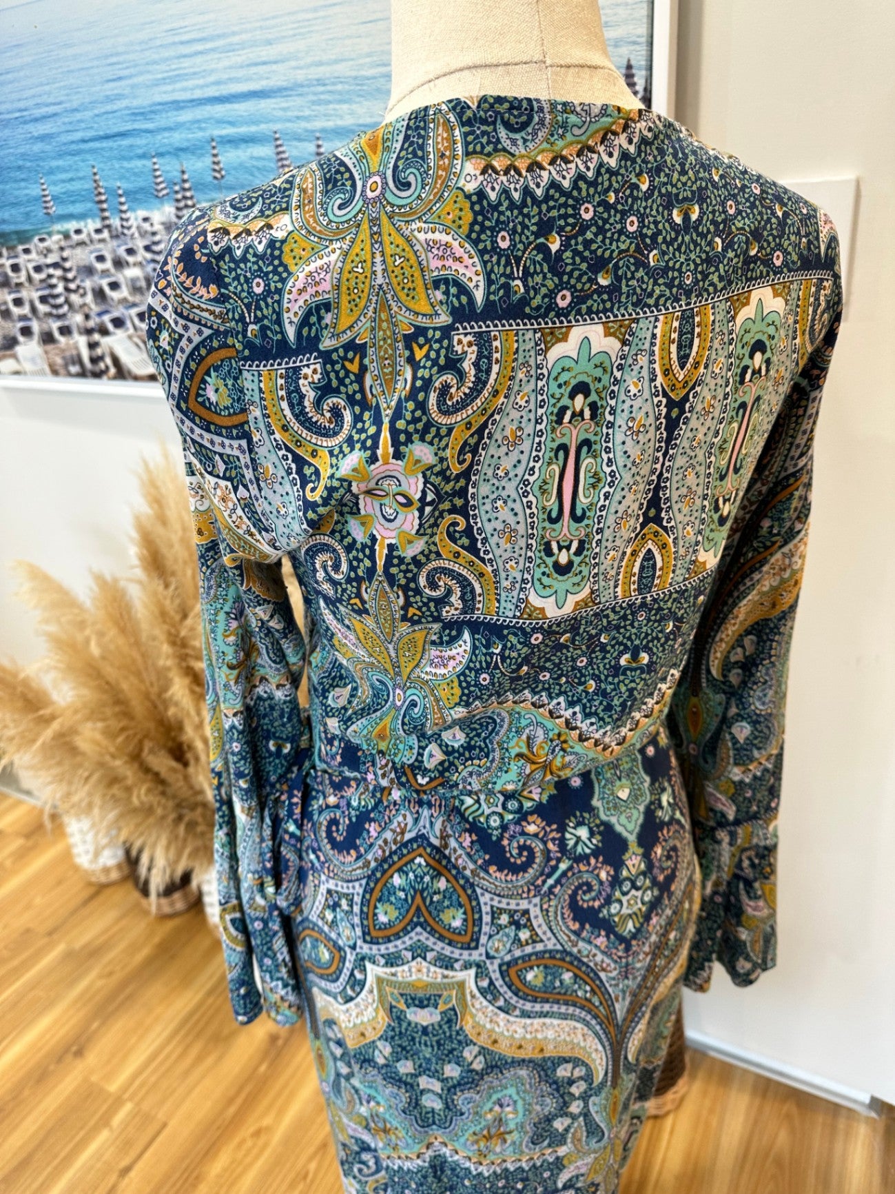 Boho Maxi Dress - Wraparound - Small