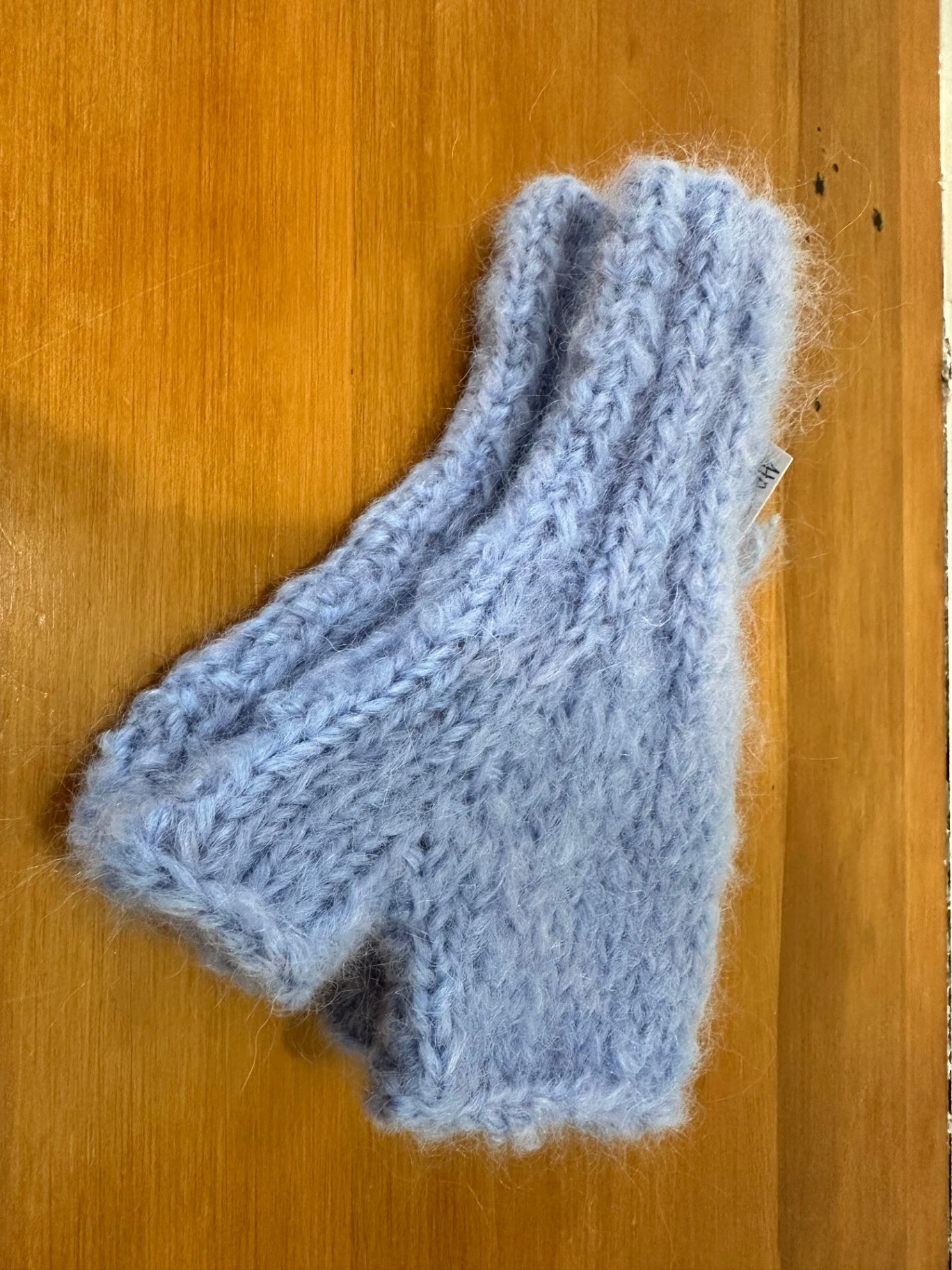 Made in New Brighton Mittens Pale Blue
