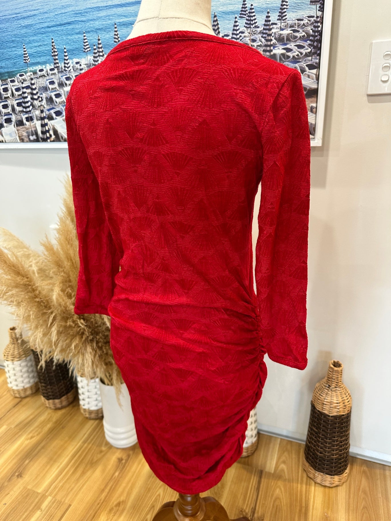Bettie Monroe Dress Medium Red