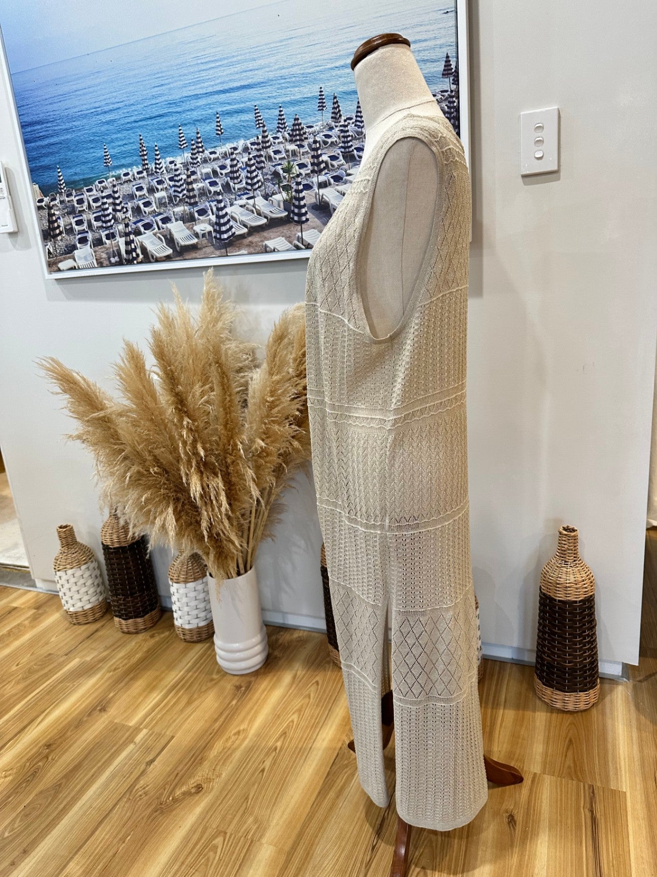 Longling Cardigan / Vest - Gold / Beige