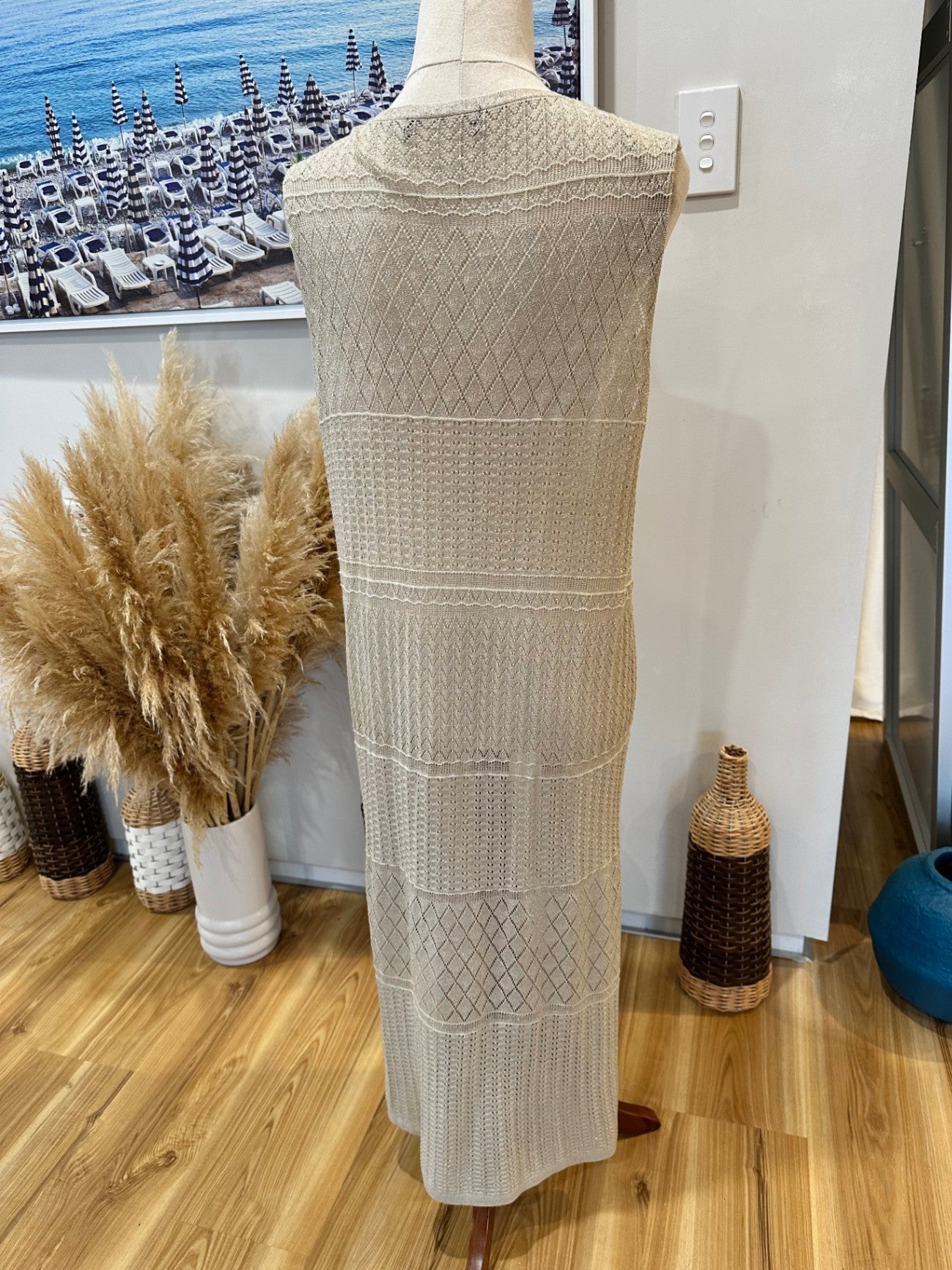Longling Cardigan / Vest - Gold / Beige