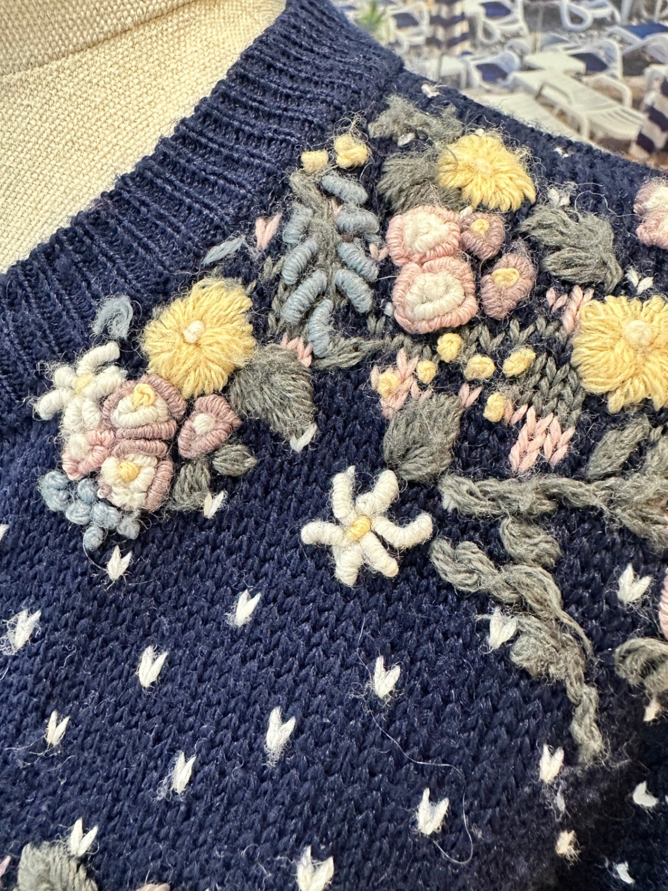 Vintage 90's Cardigan 10 Navy blue