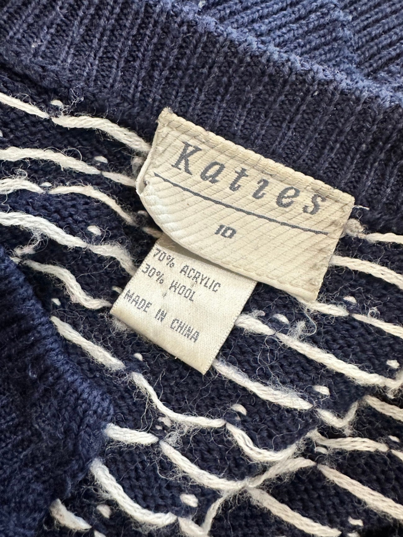 Vintage 90's Cardigan 10 Navy blue
