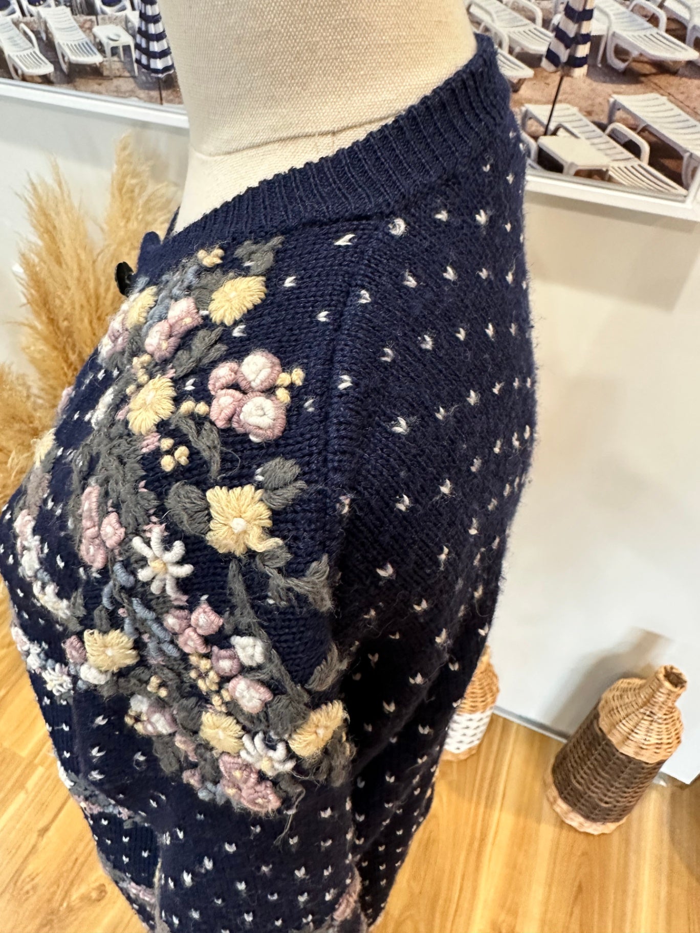 Vintage 90's Cardigan 10 Navy blue