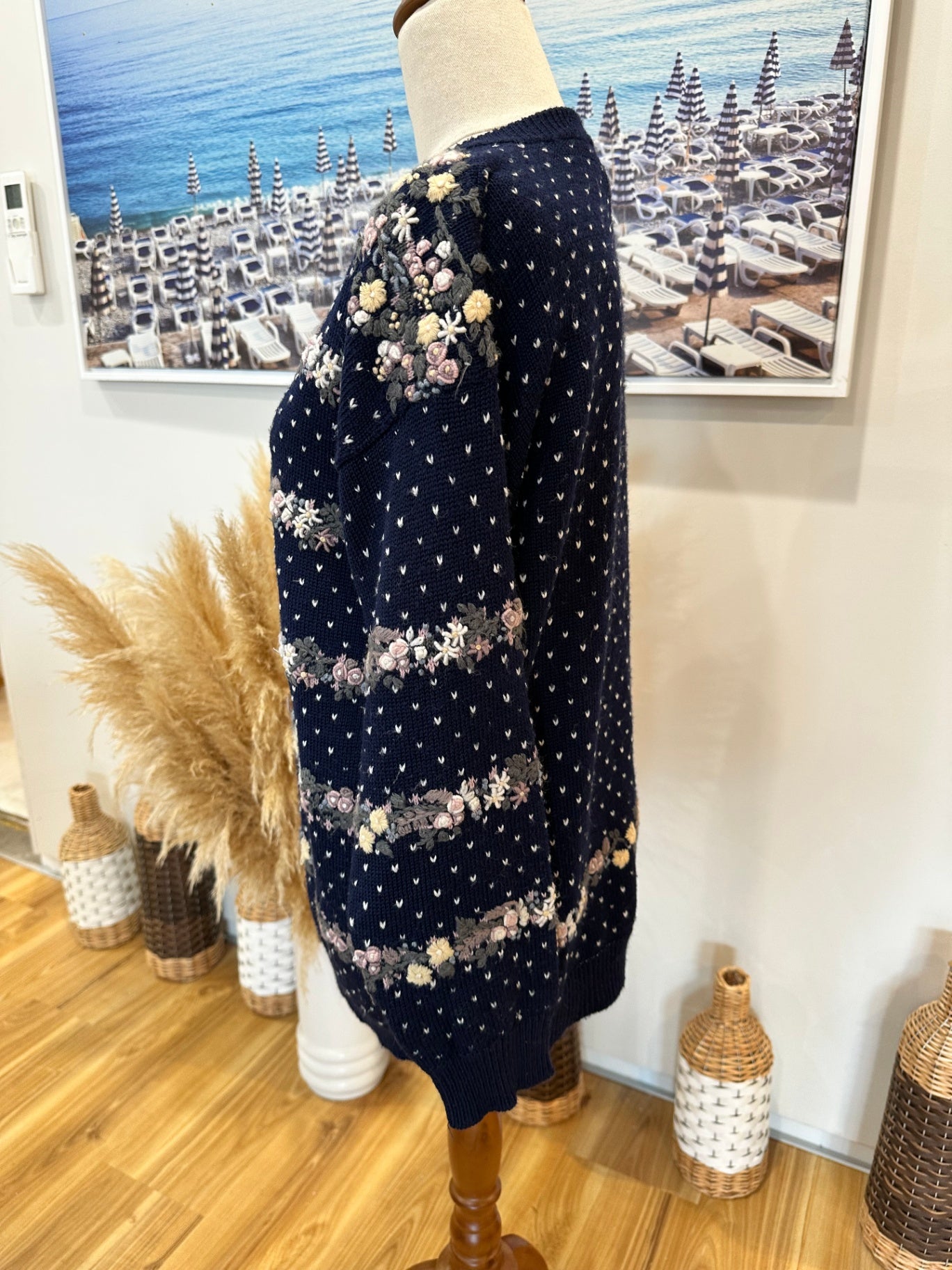 Vintage 90's Cardigan 10 Navy blue