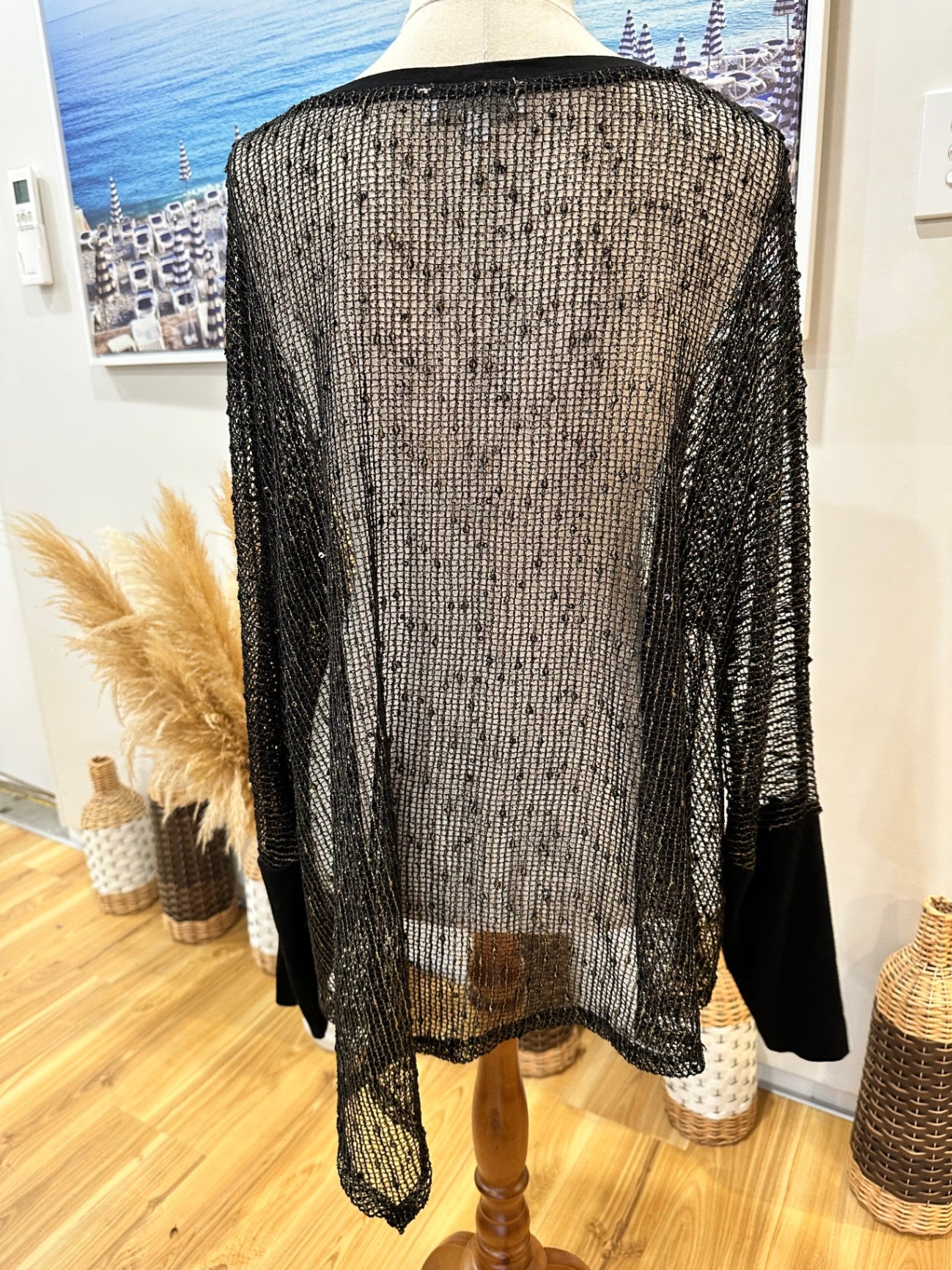 Democracy - Black & Gold - Mesh Top