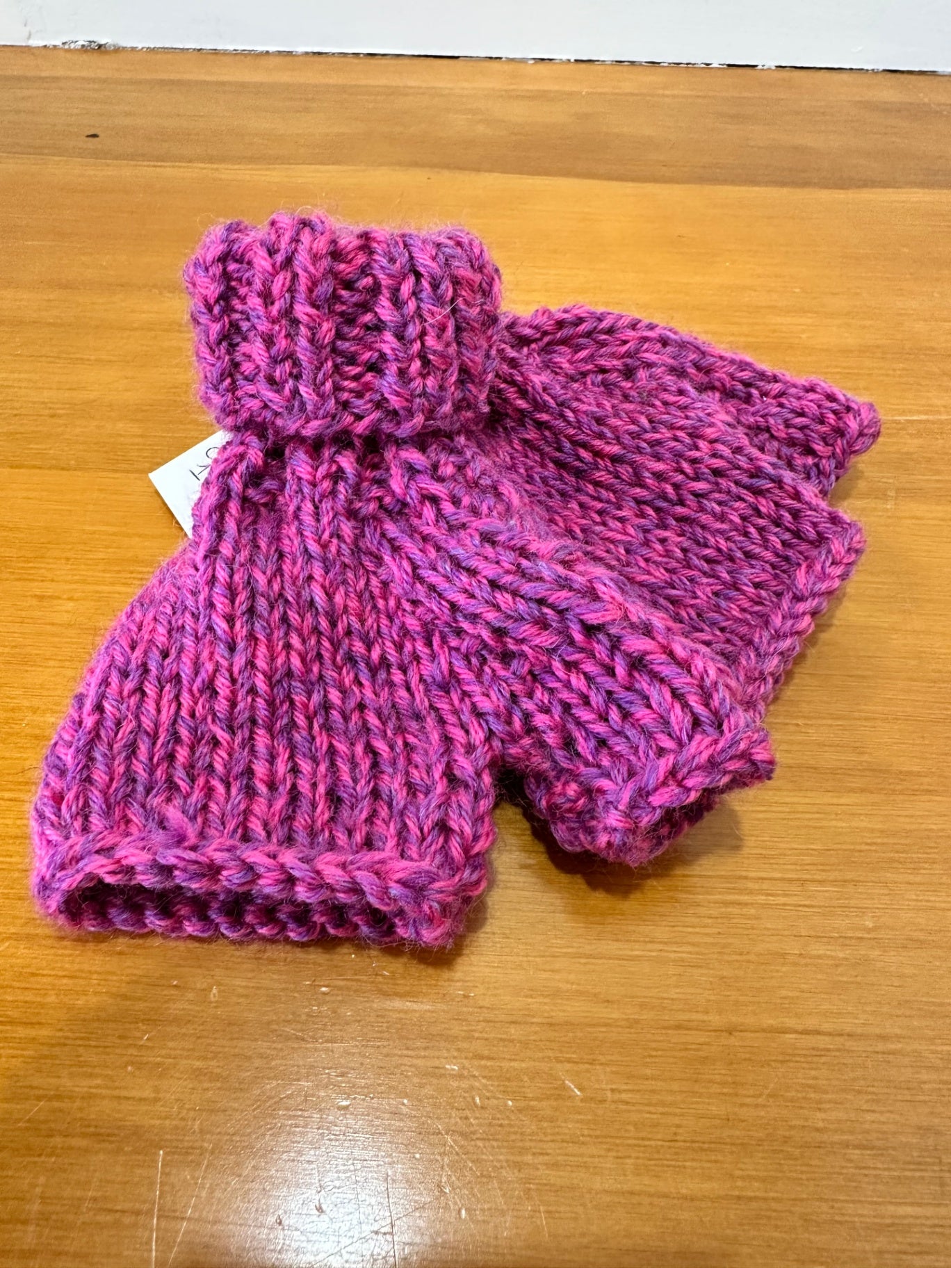 Handmade in New Brighton - 100% pure wool - Mittens - Pink & Purple