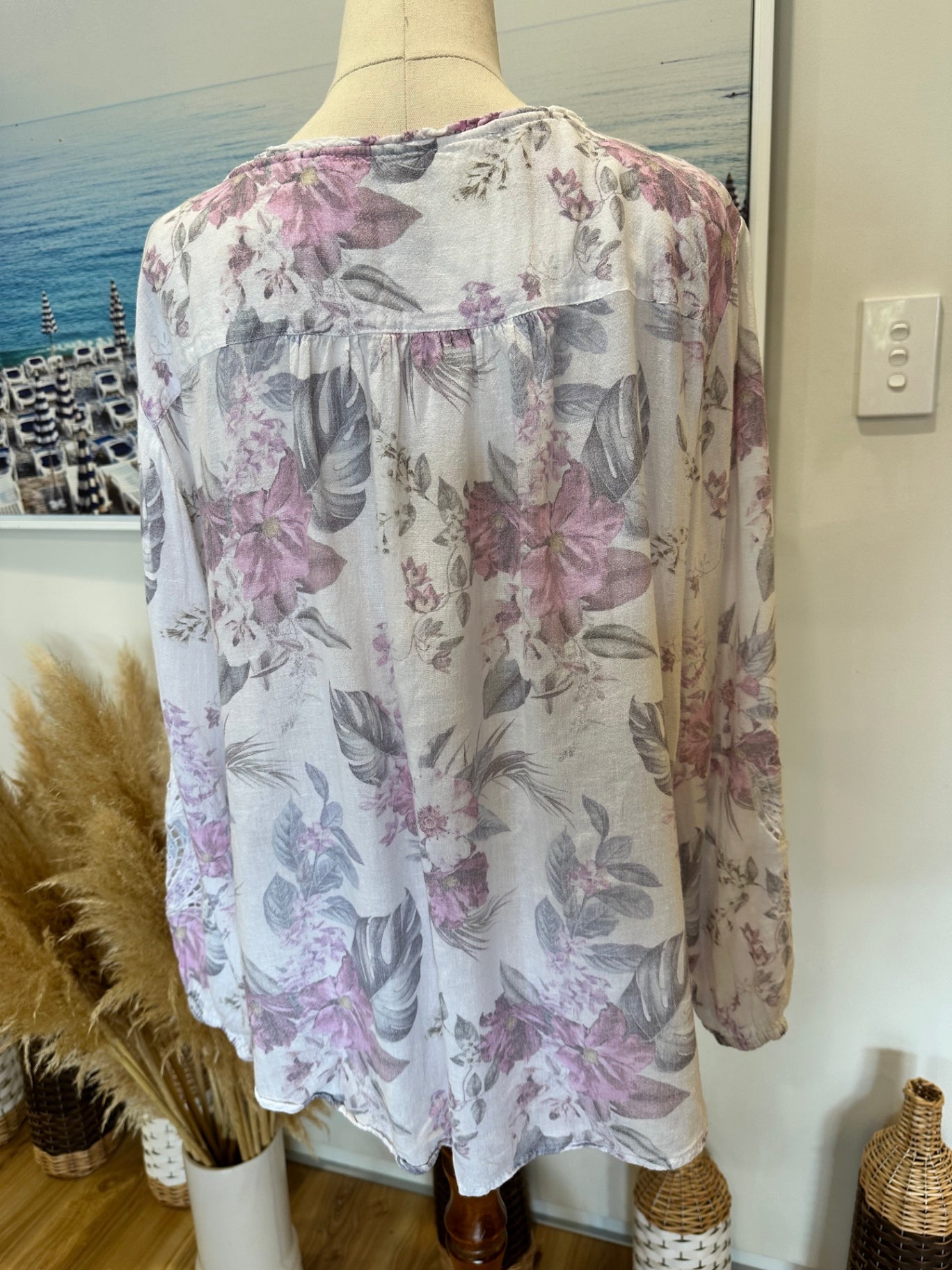 Just Jeans - Boho Top - Size 16 - 55% Linen