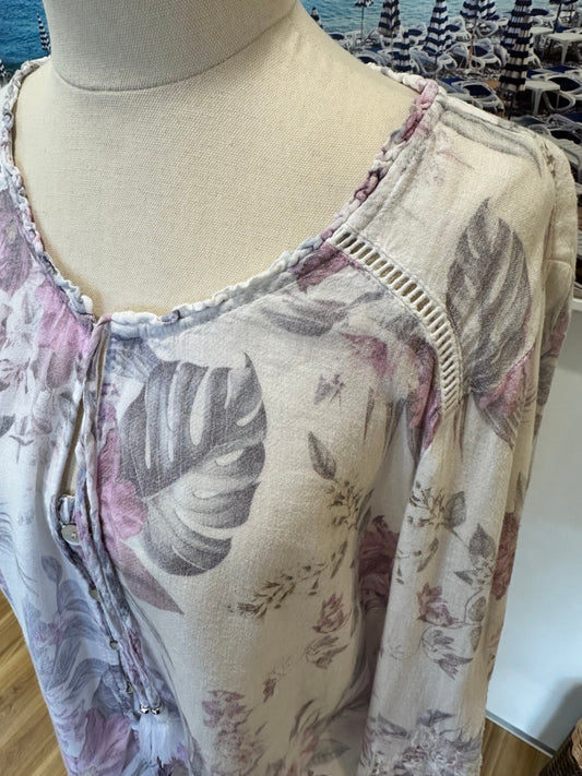 Just Jeans - Boho Top - Size 16 - 55% Linen