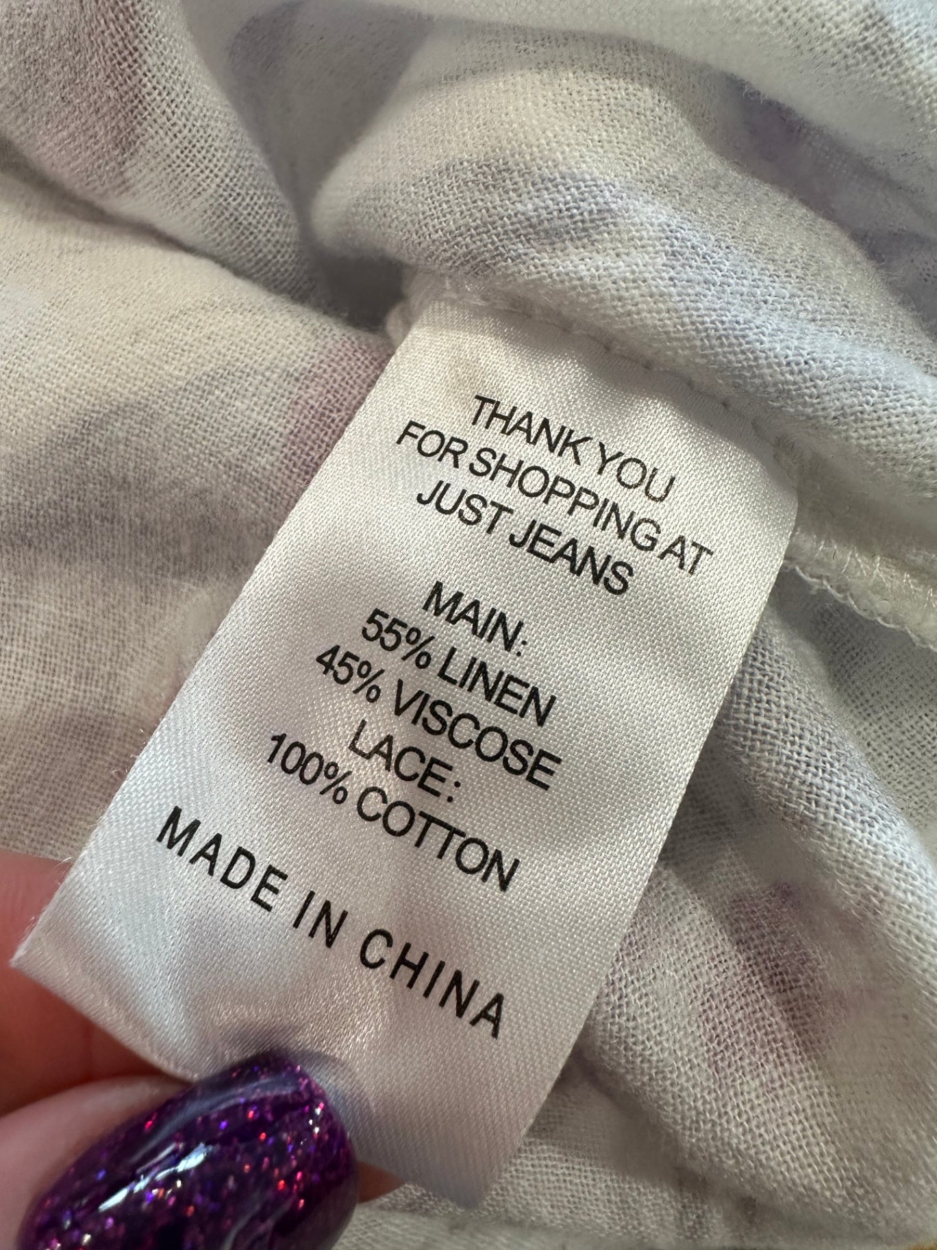 Just Jeans - Boho Top - Size 16 - 55% Linen