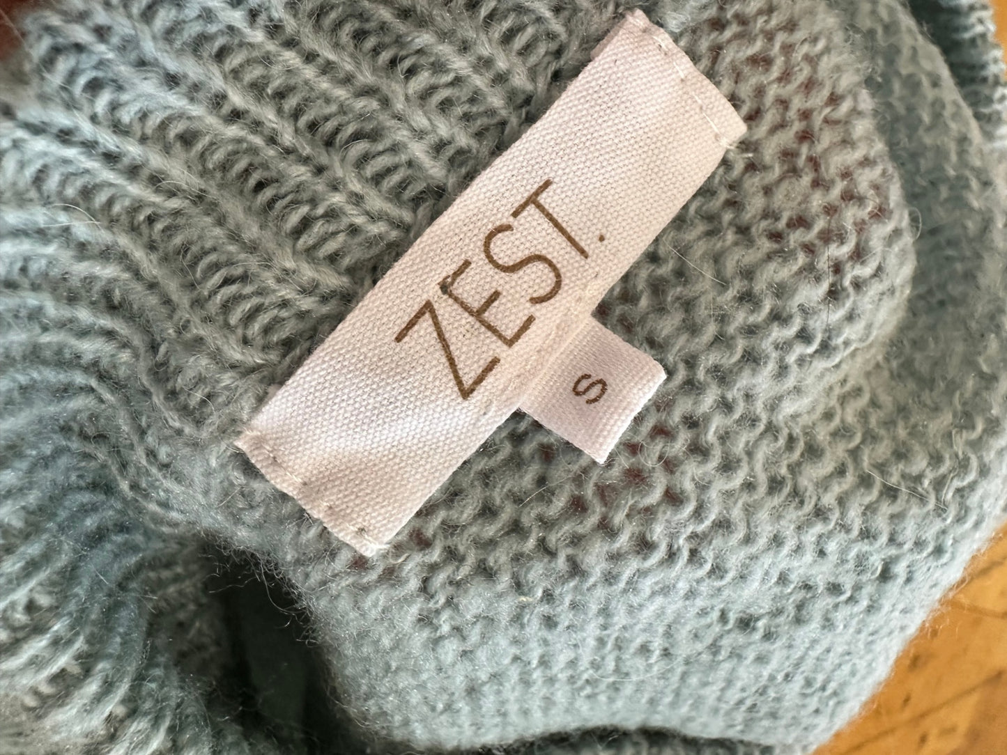 Zest Jumper - Small - Aqua - 5% Alpaca & 5% Wool