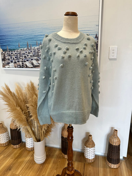 Zest Jumper - Small - Aqua - 5% Alpaca & 5% Wool
