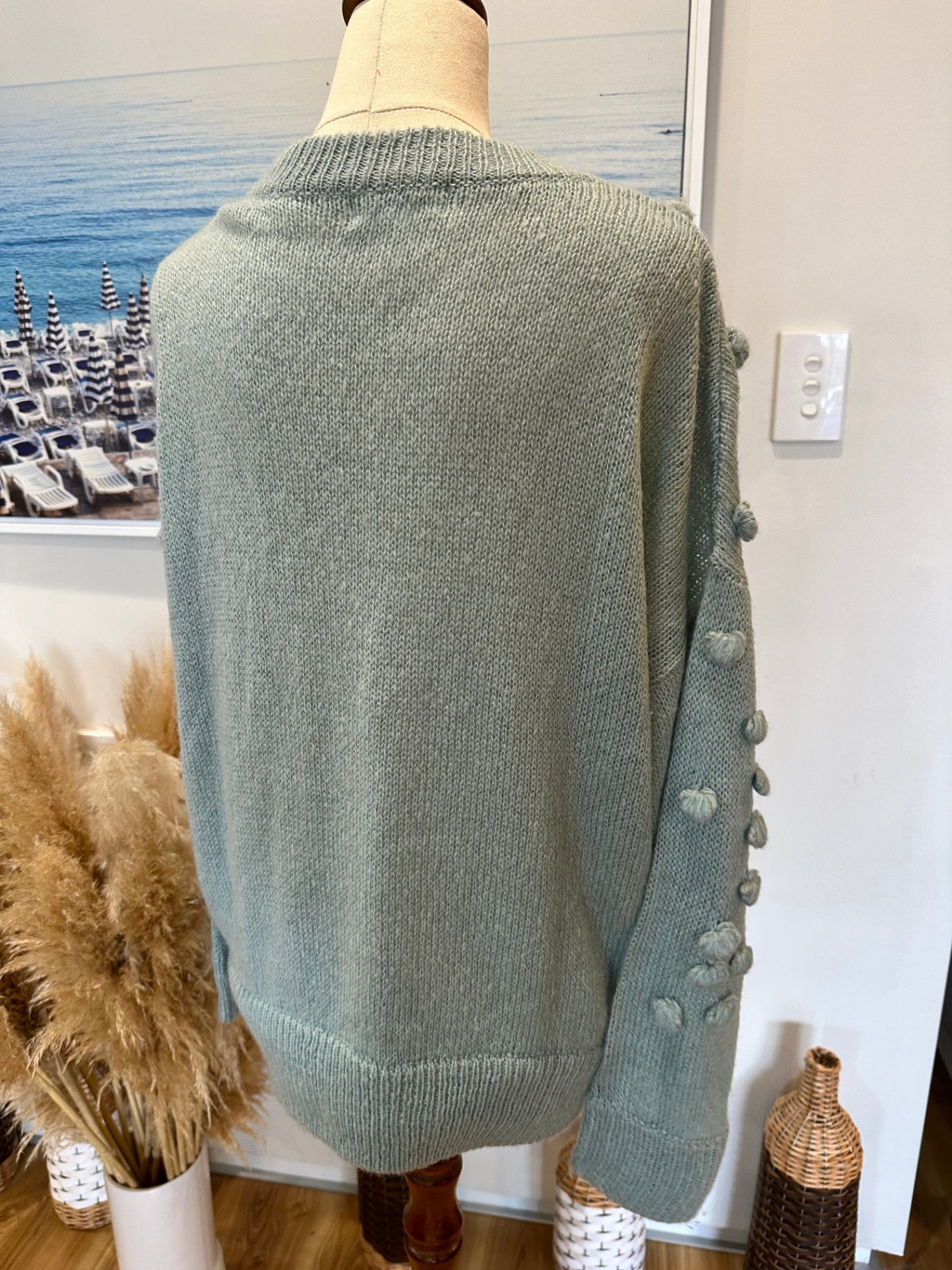 Zest Jumper - Small - Aqua - 5% Alpaca & 5% Wool