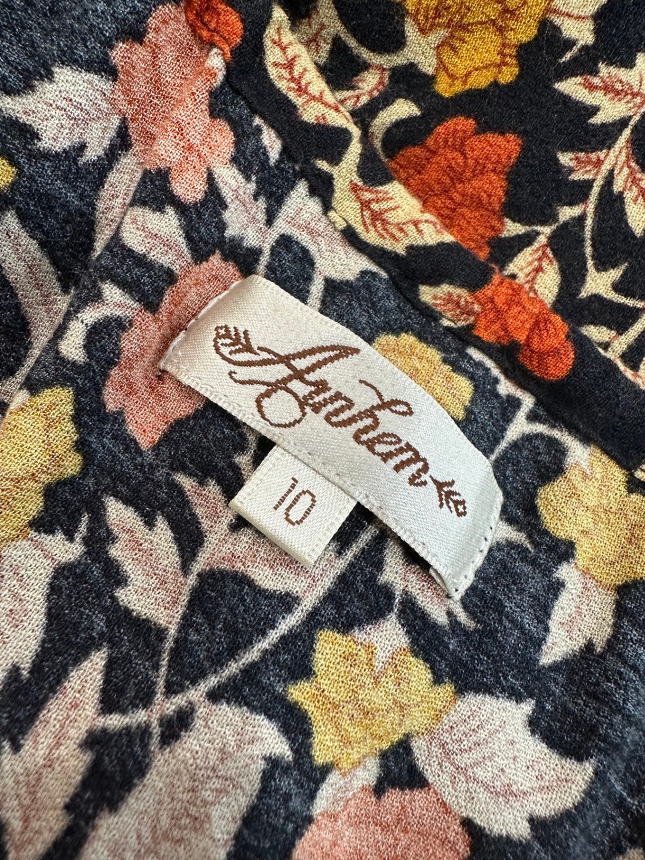 Arnhem - Blouse - Size 10 - Black, yellow, orange, beige
