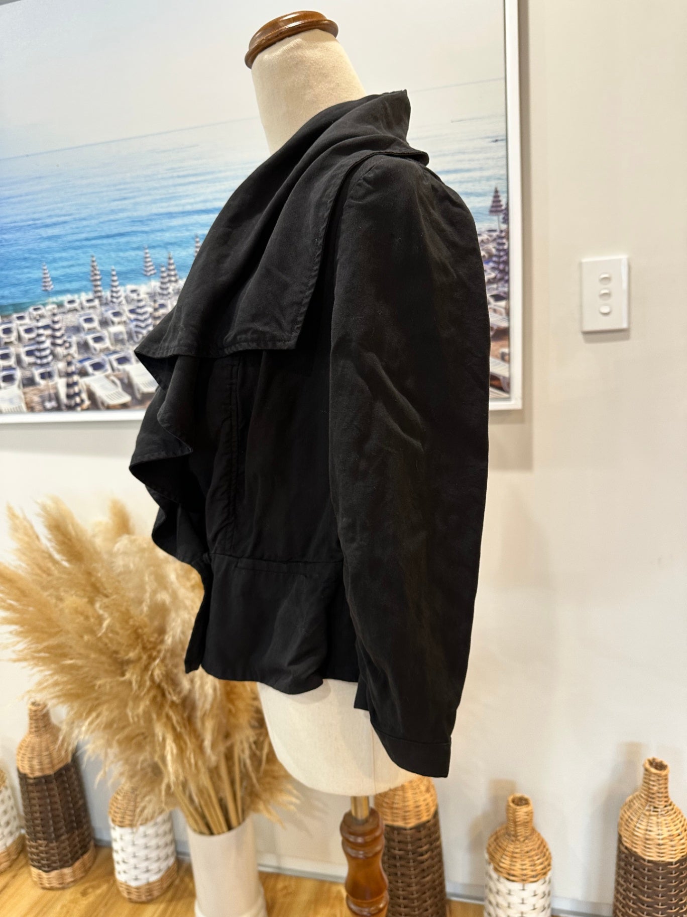 David Lawrence - Crop Jacket - Size 12 - Black