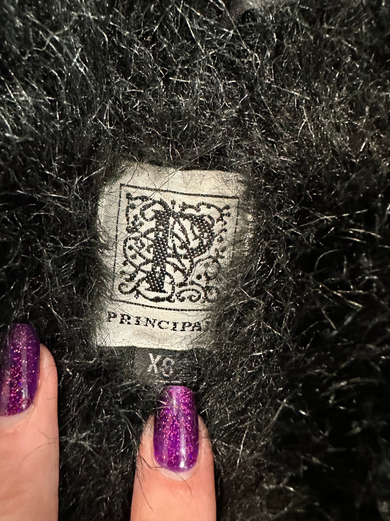 Principals - Faux Fur Jacket - Extra Small - Black
