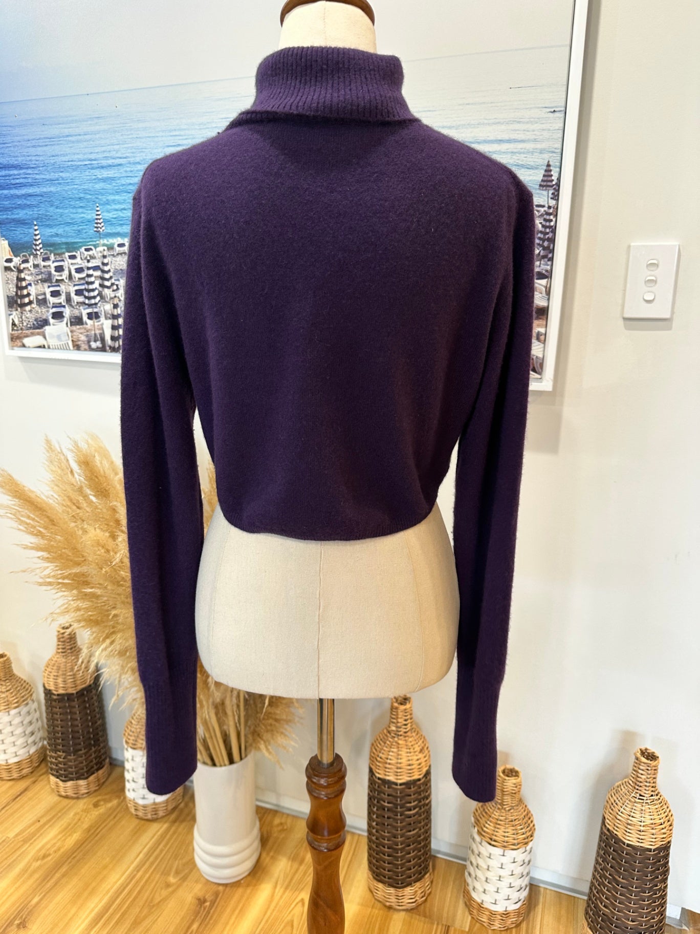 Country Road - Jumper - Size Medium - Purple - 50% Cashmere + 50% Wool