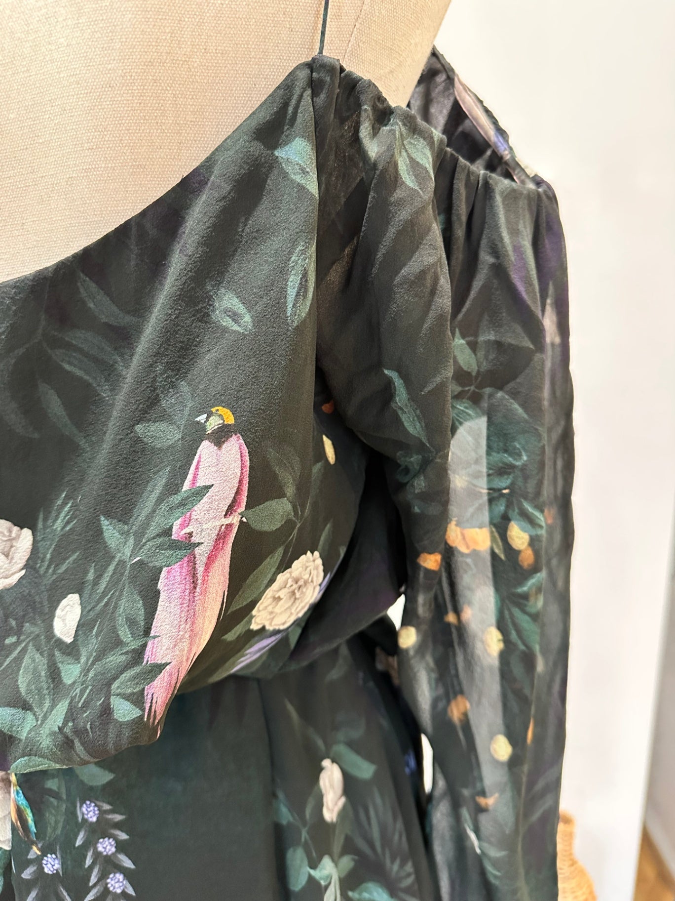 Camilla + Marc - Dress - Size 10 - Black with floral pattern
