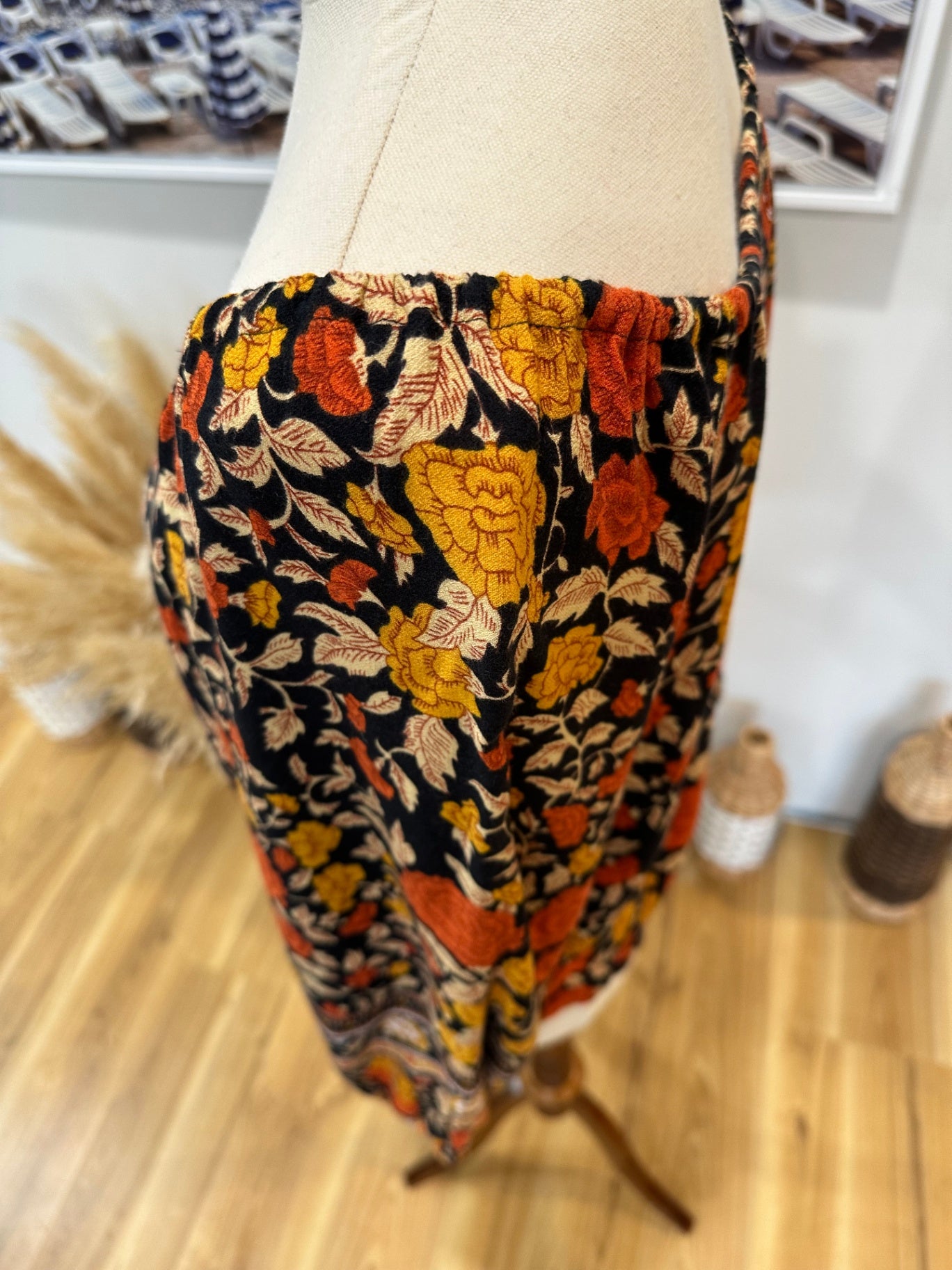 Arnhem - Blouse - Size 10 - Black, yellow, orange, beige