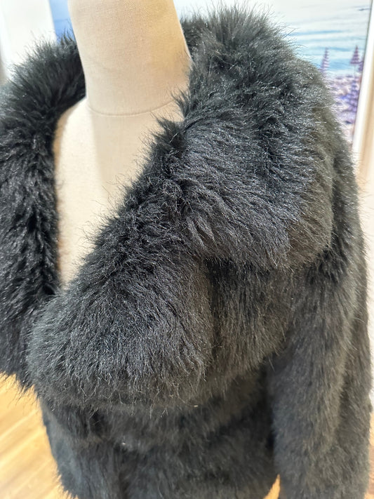 Principals - Faux Fur Jacket - Extra Small - Black