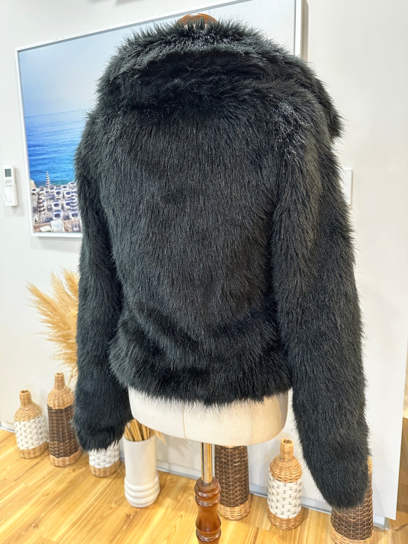 Principals - Faux Fur Jacket - Extra Small - Black