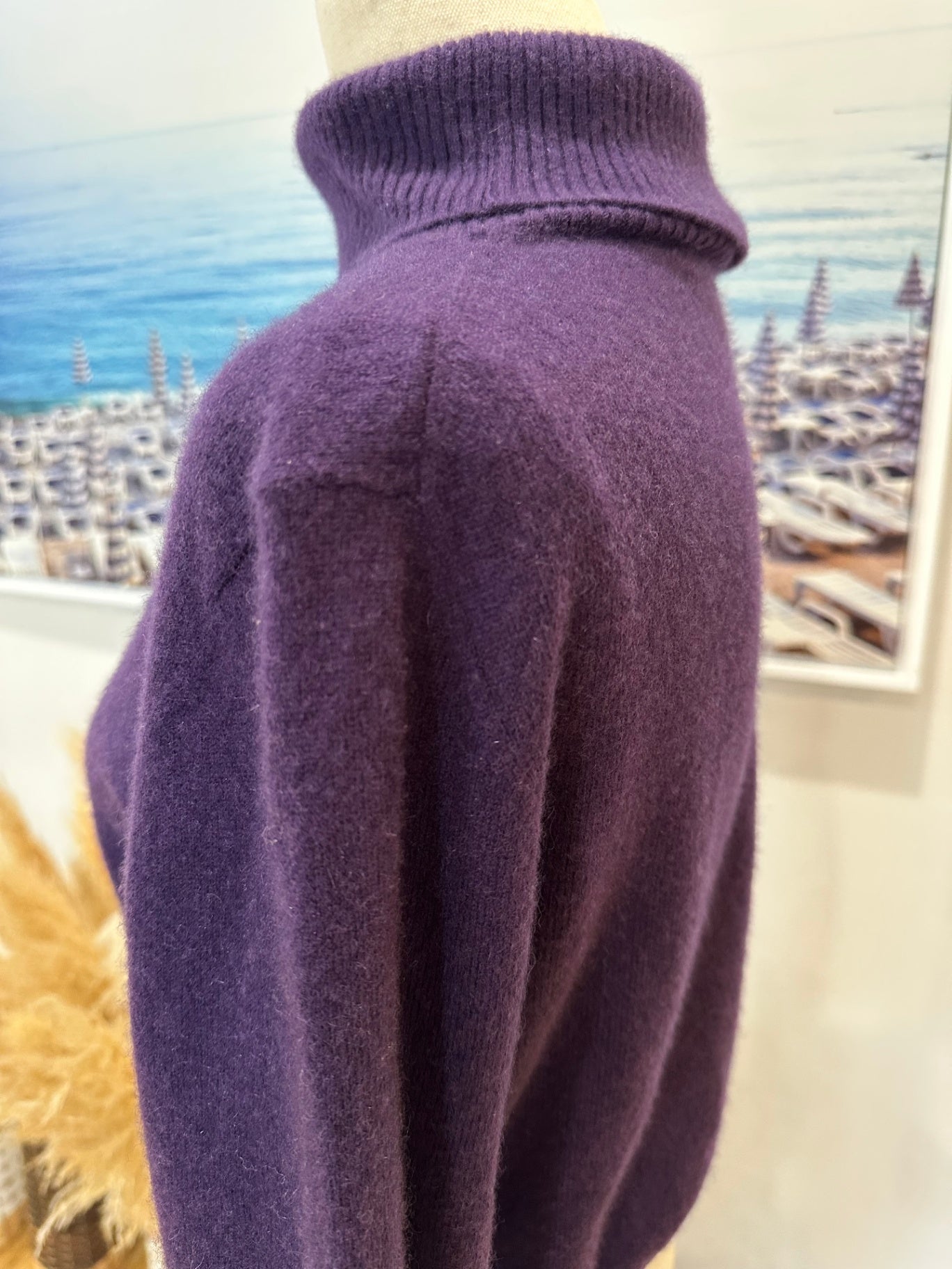 Country Road - Jumper - Size Medium - Purple - 50% Cashmere + 50% Wool