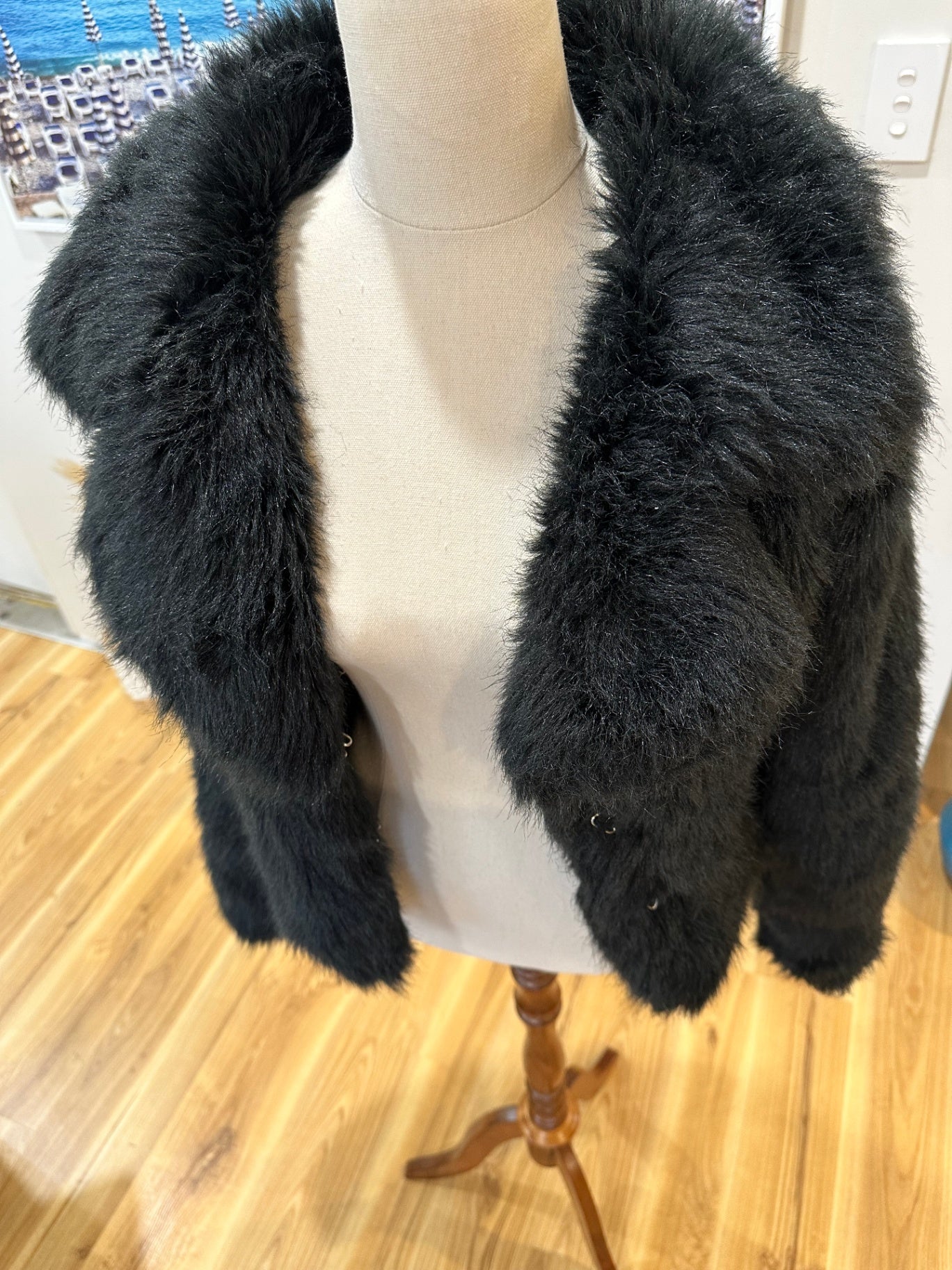 Principals - Faux Fur Jacket - Extra Small - Black