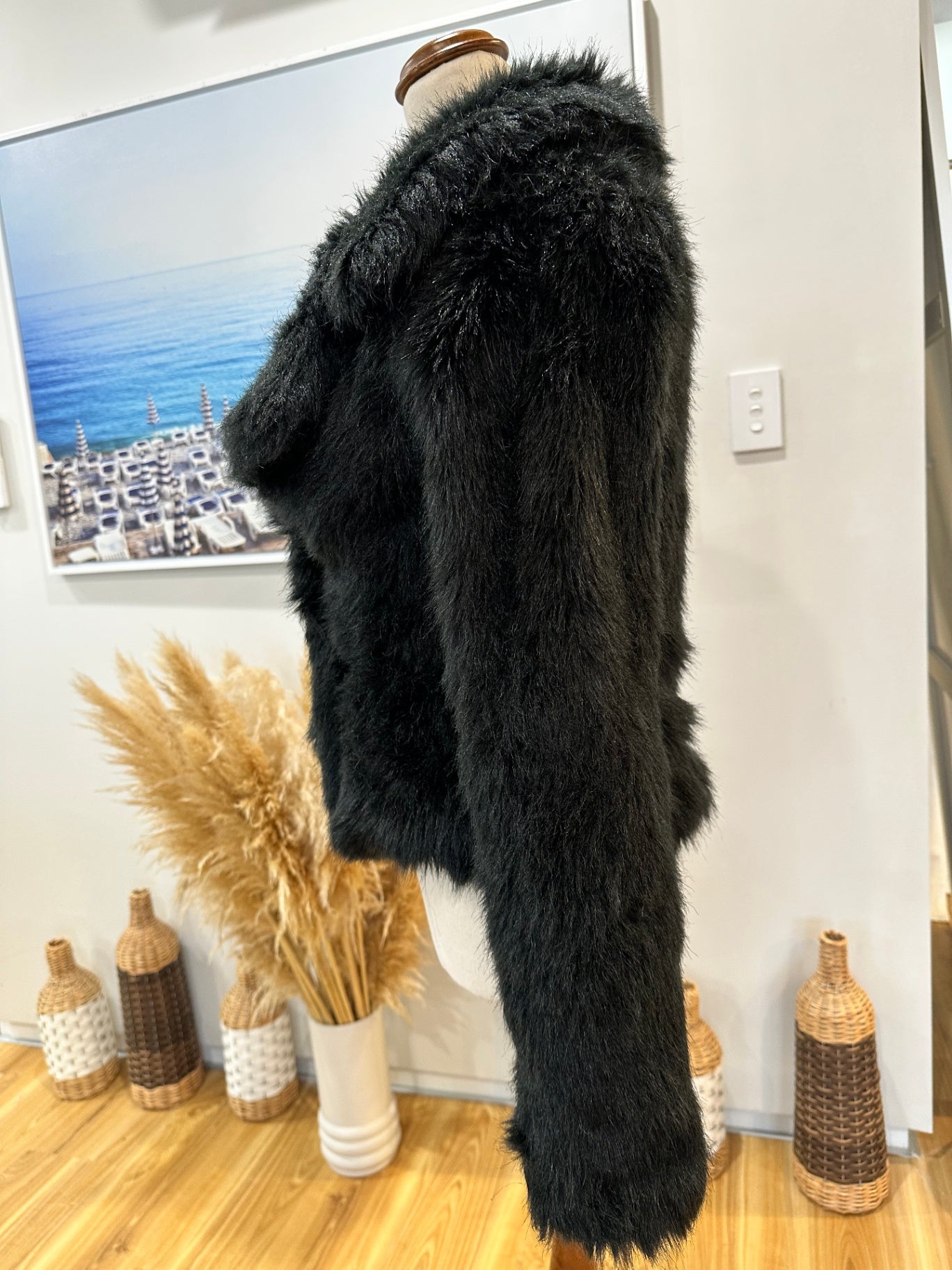 Principals - Faux Fur Jacket - Extra Small - Black