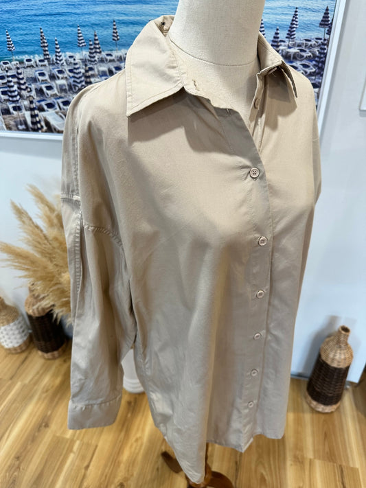 Kookai Shirt - Size 10 - Beige