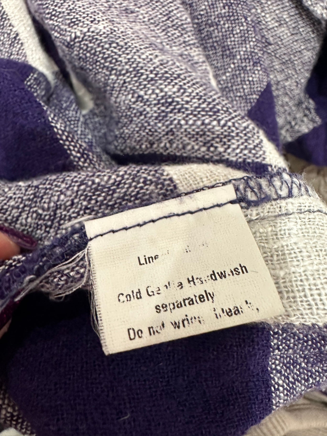 Staple + Cloth - Top - Size 12 - Blue & White - Linen Blend