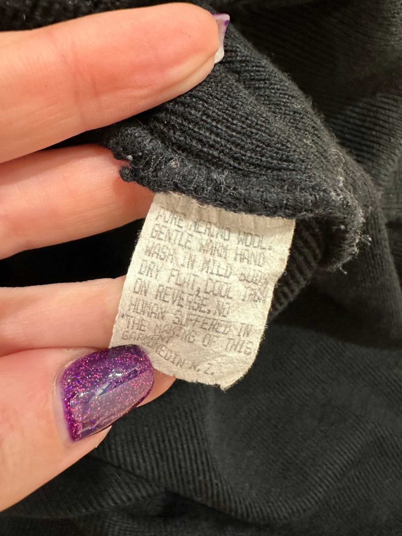 HIlary Rowley - Jumper - Size 16 - Black - Pure Merino Wool
