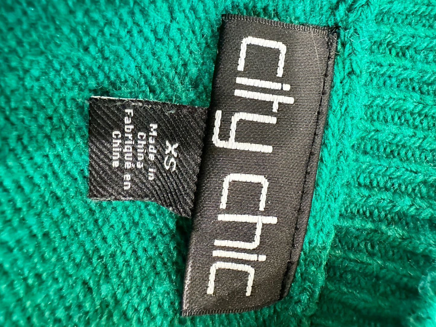 City Chic - Green Jumper with Balloon Sleeves - Size 14