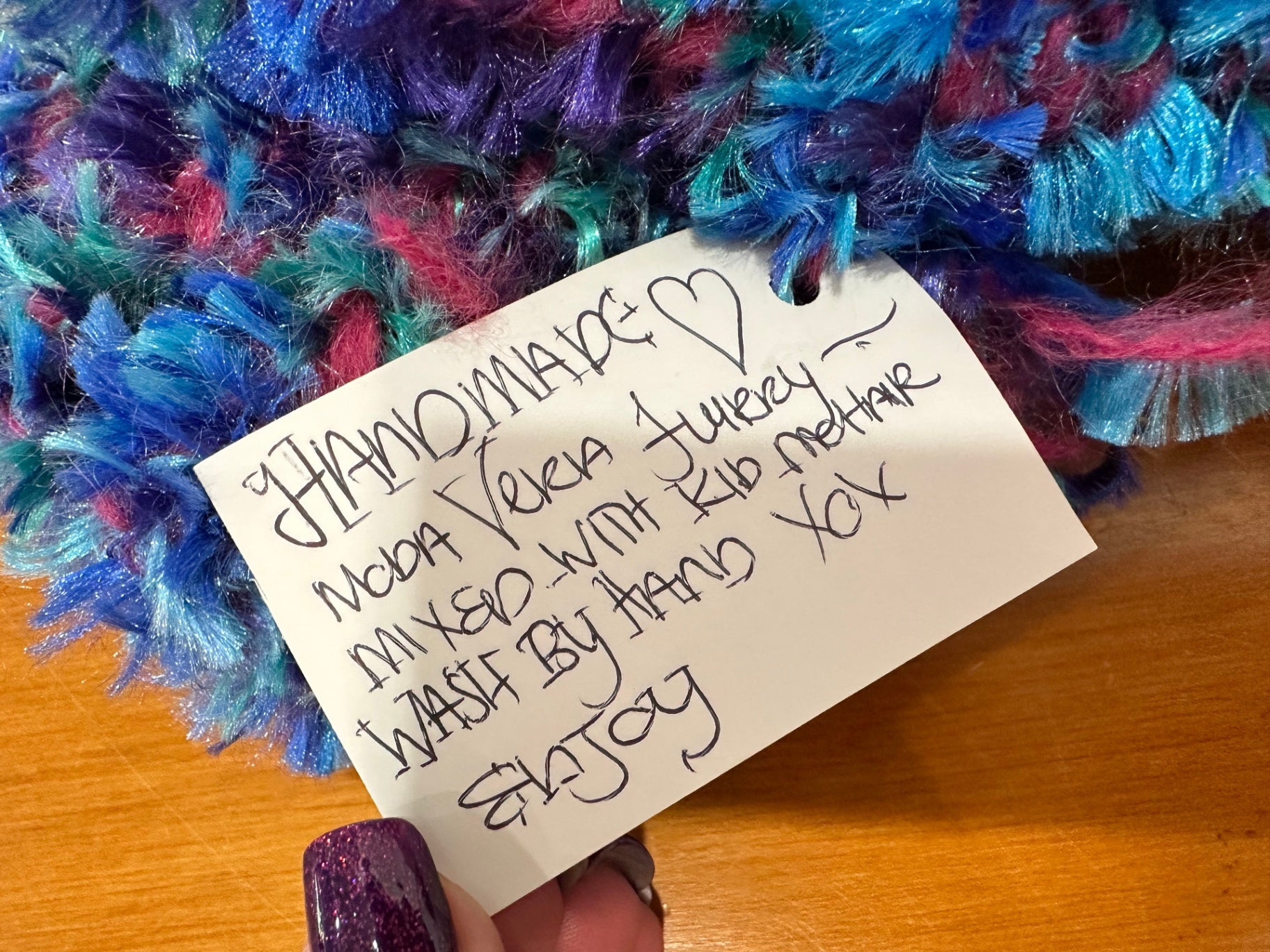 Handmade in New Brighton - Blue Textured Mittens