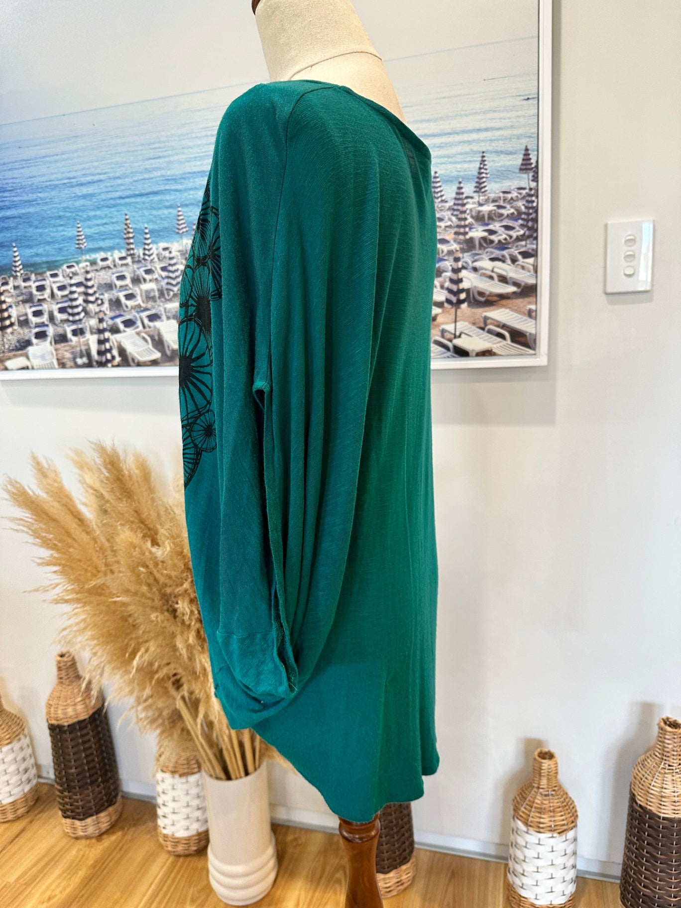 Batwing Jumper - One Size - Teal